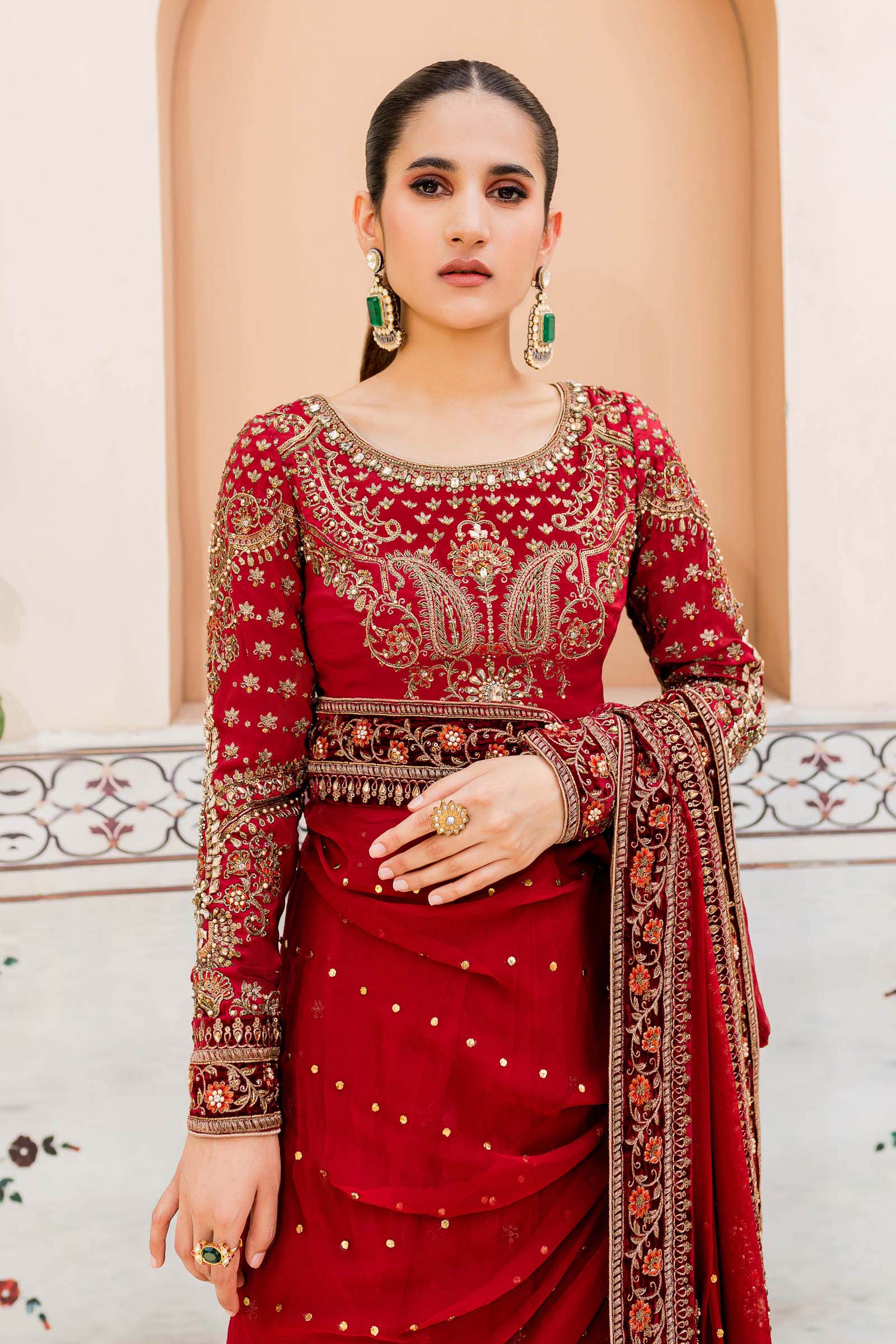 MARIA B. Couture Deep Red MC-910 - Image 2