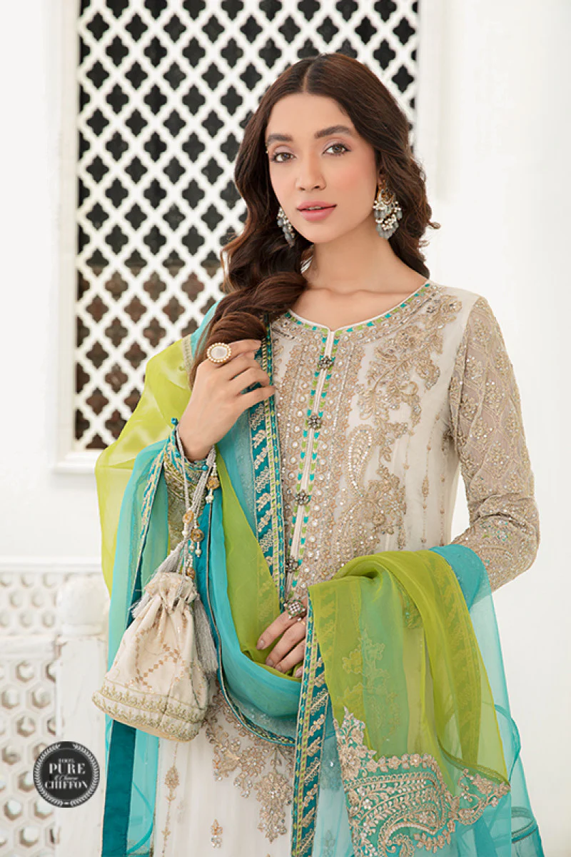 Suit Cream and Ferozi - MCS-21-107 - Image 2
