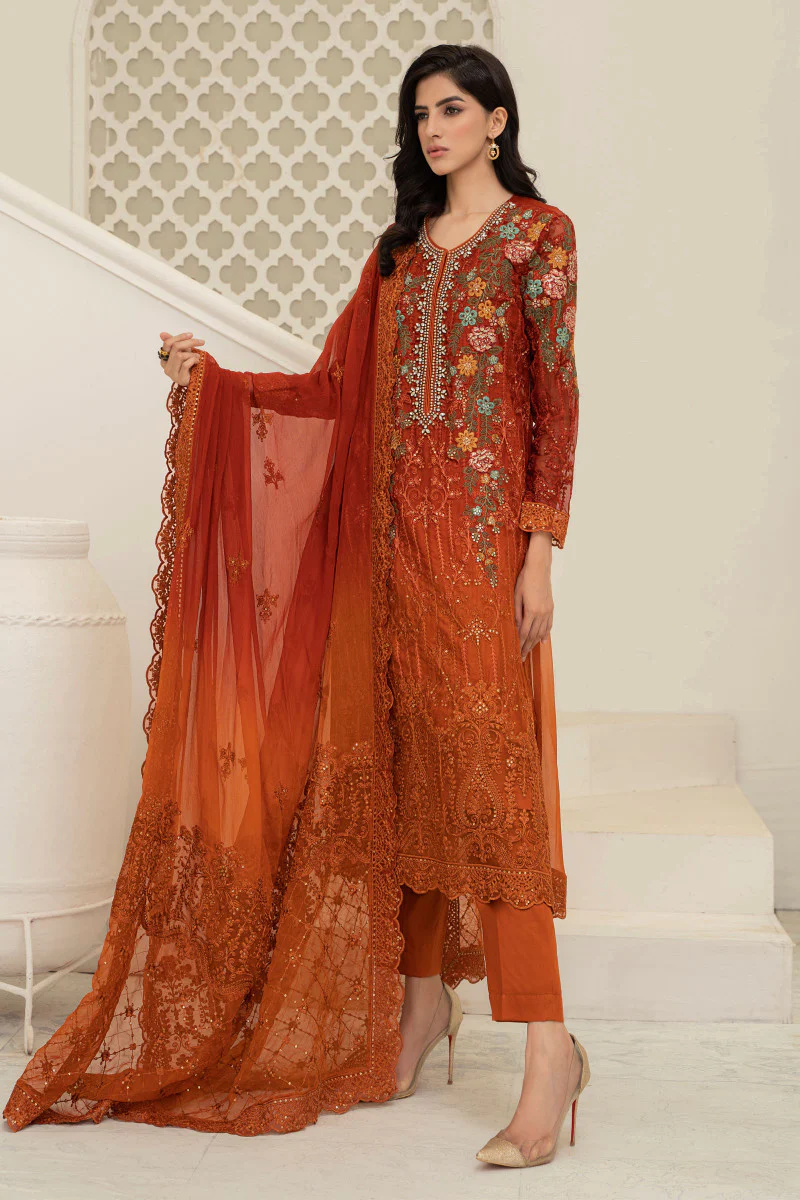 Suit Burnt Orange and Rust MCS-22-205 - Image 3