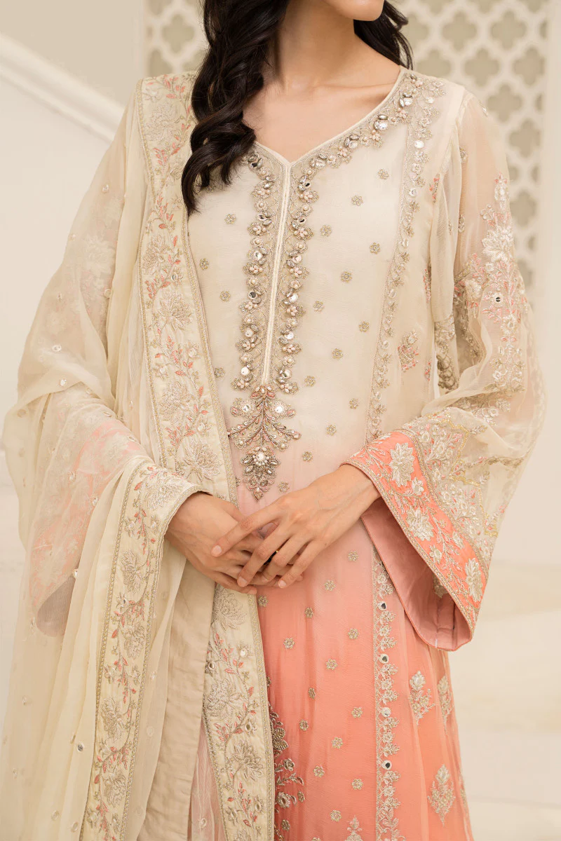 Suit Cream and Coral Pink MCS-22-208 - Image 2