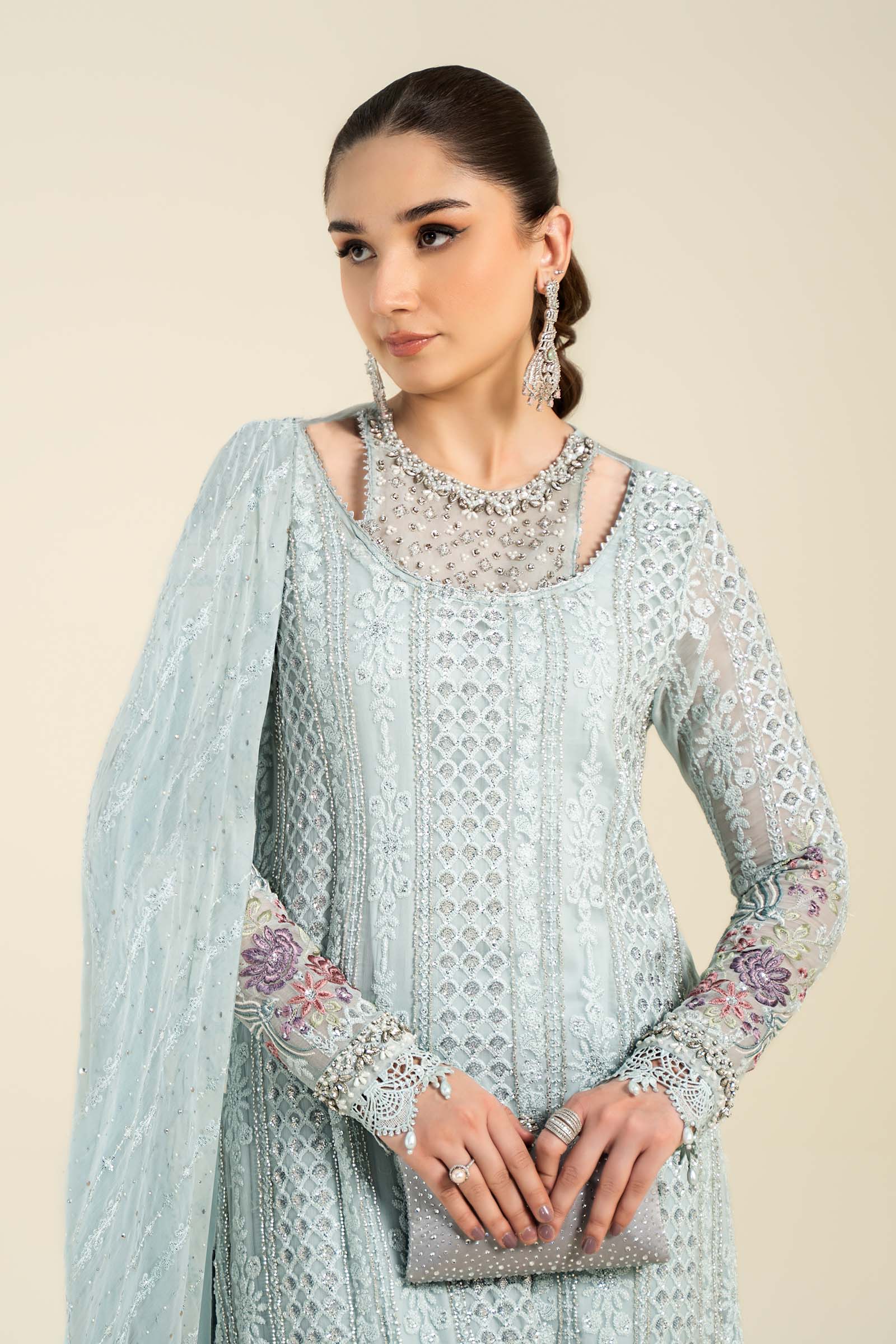 3 Piece Embroidered Chiffon Suit | MCS-24-103 - Image 2