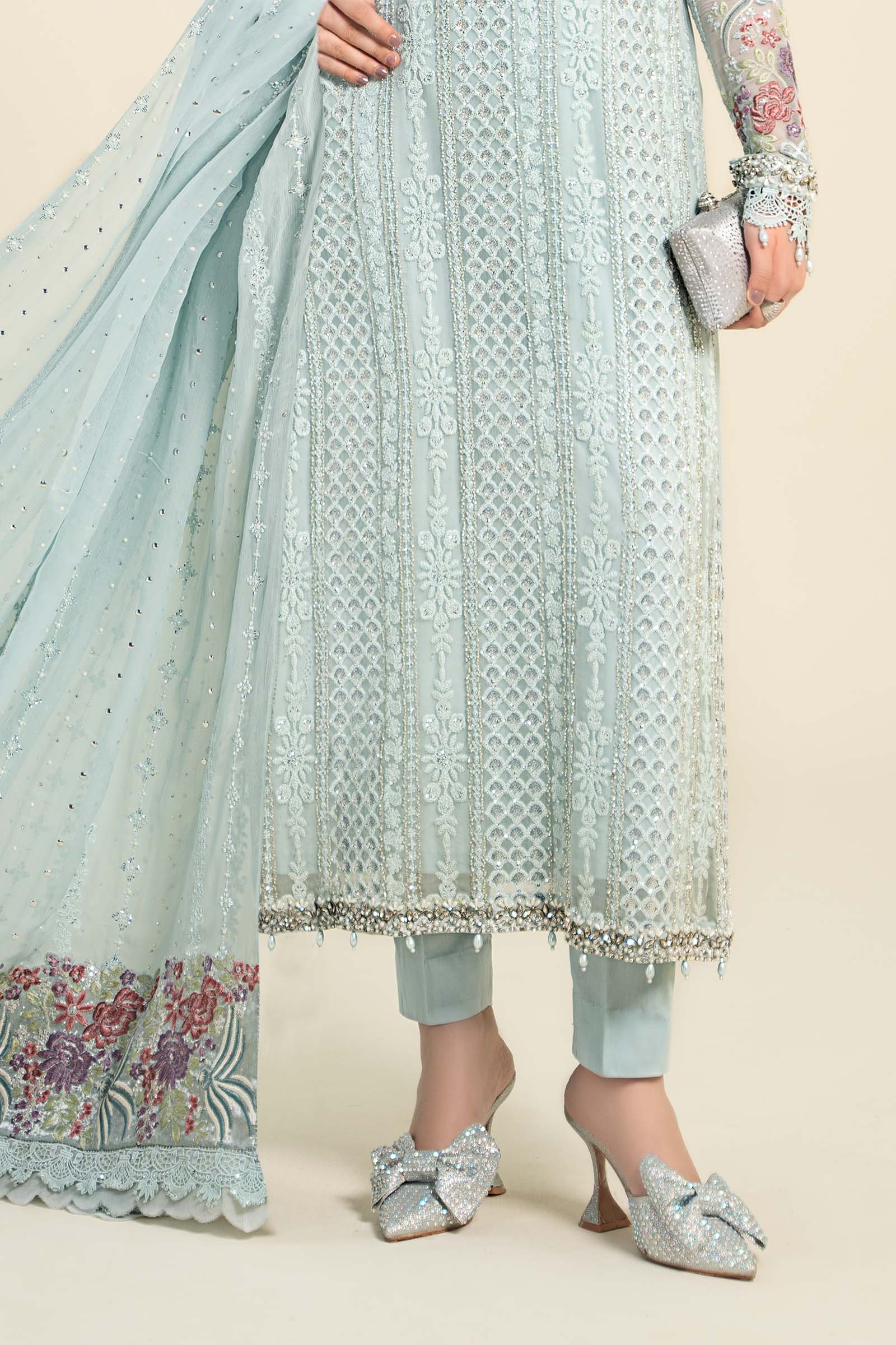 3 Piece Embroidered Chiffon Suit | MCS-24-103 - Image 4