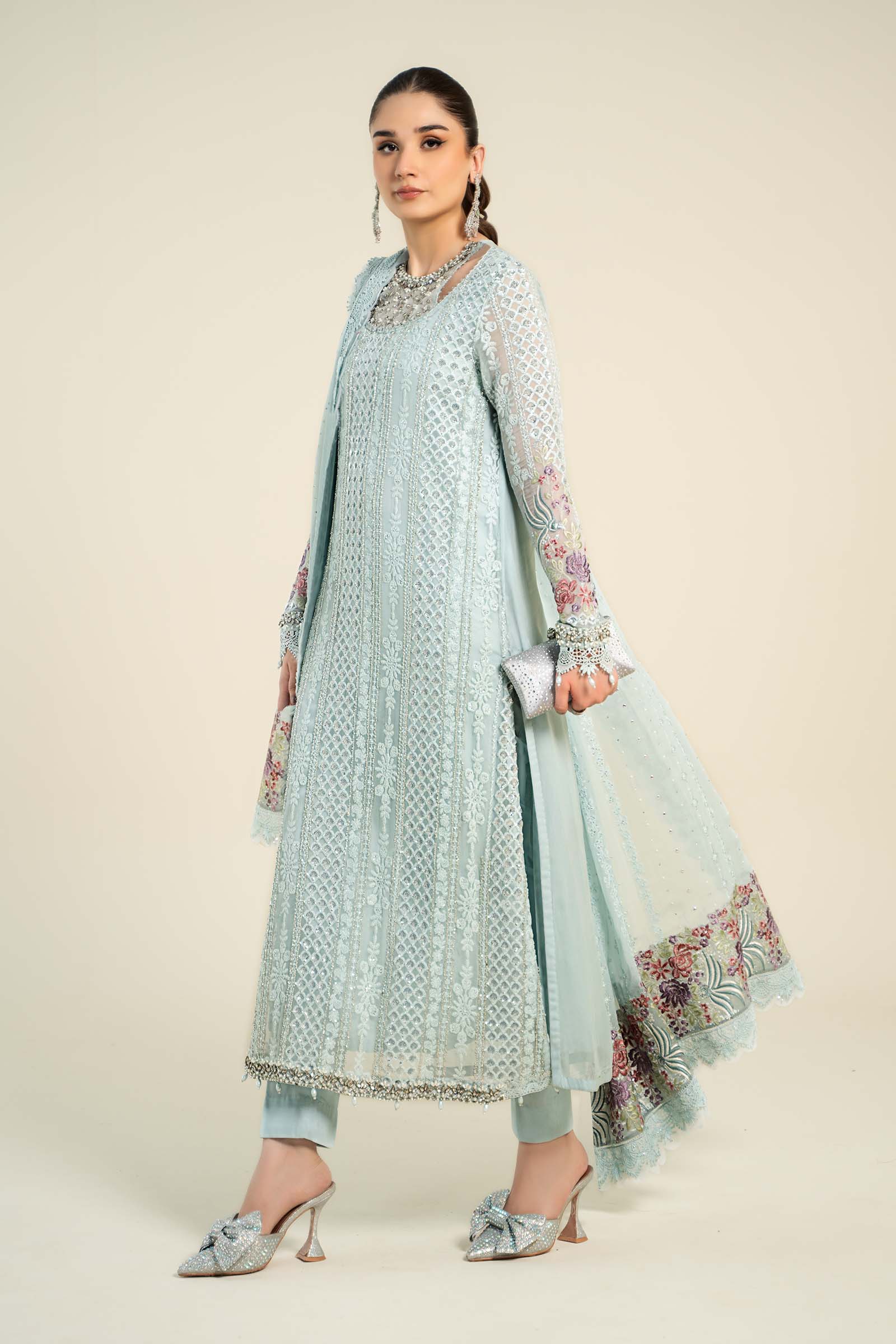 3 Piece Embroidered Chiffon Suit | MCS-24-103 - Image 6
