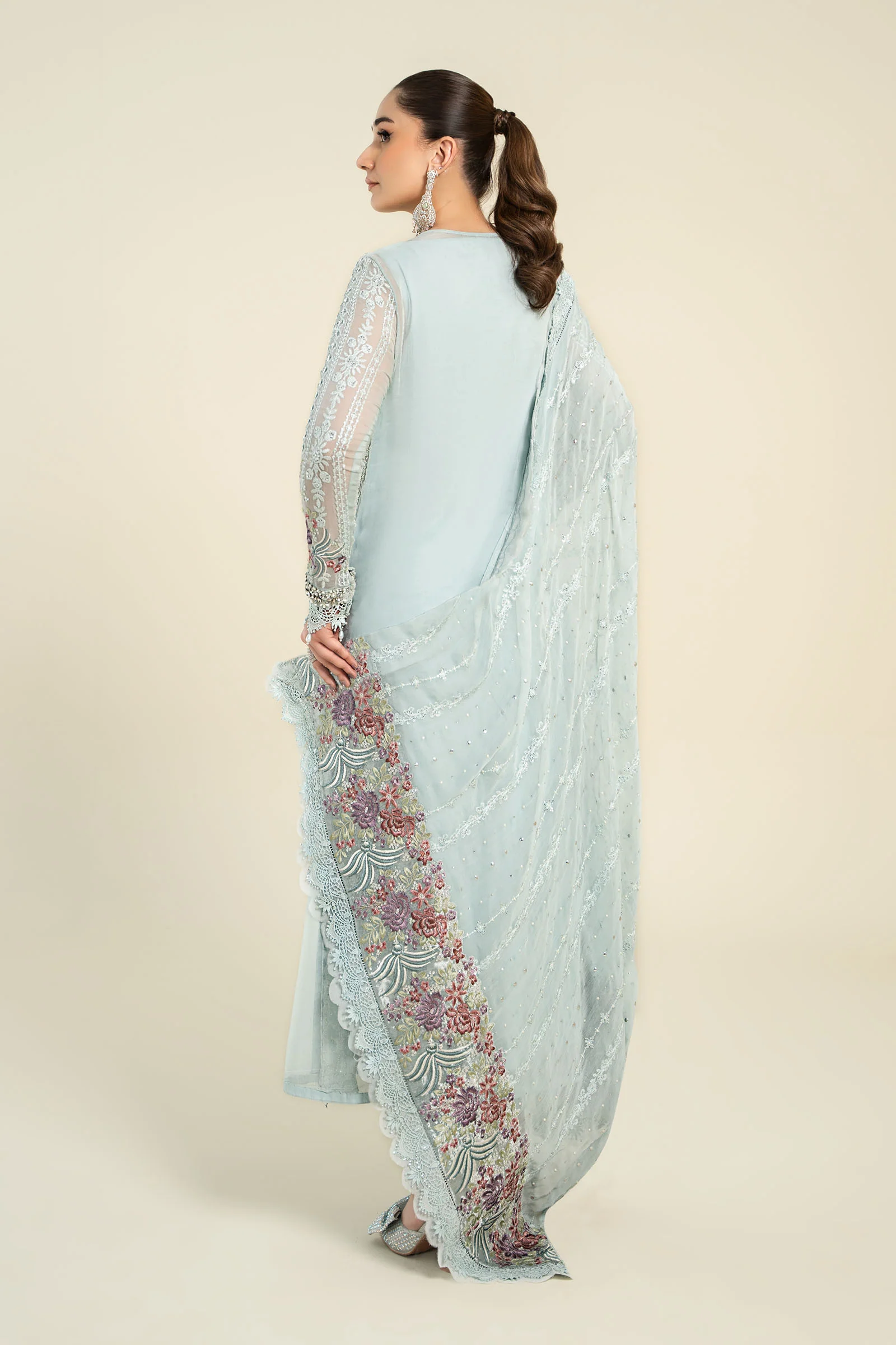 3 Piece Embroidered Chiffon Suit | MCS-24-103 - Image 7