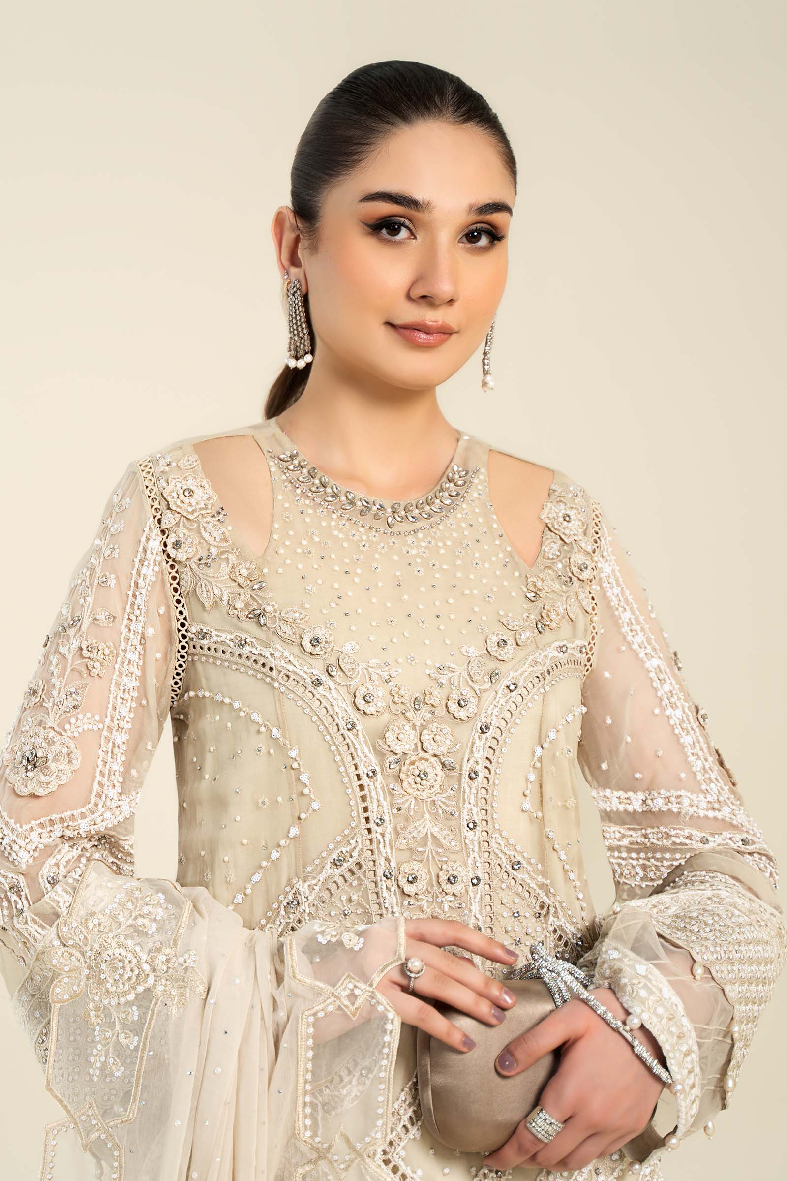 3 Piece Embroidered Chiffon Suit | MCS-24-104 - Image 2