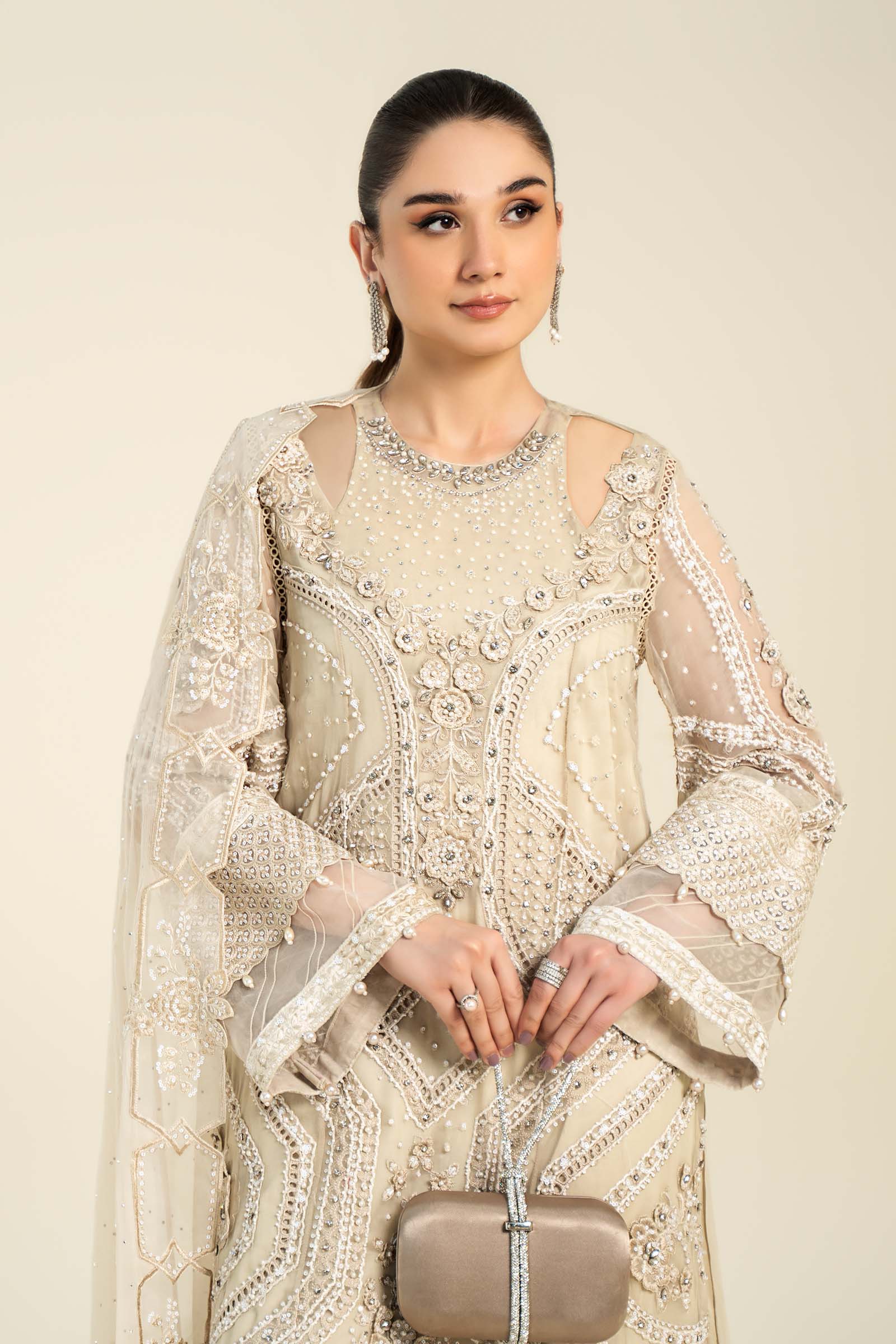 3 Piece Embroidered Chiffon Suit | MCS-24-104 - Image 3