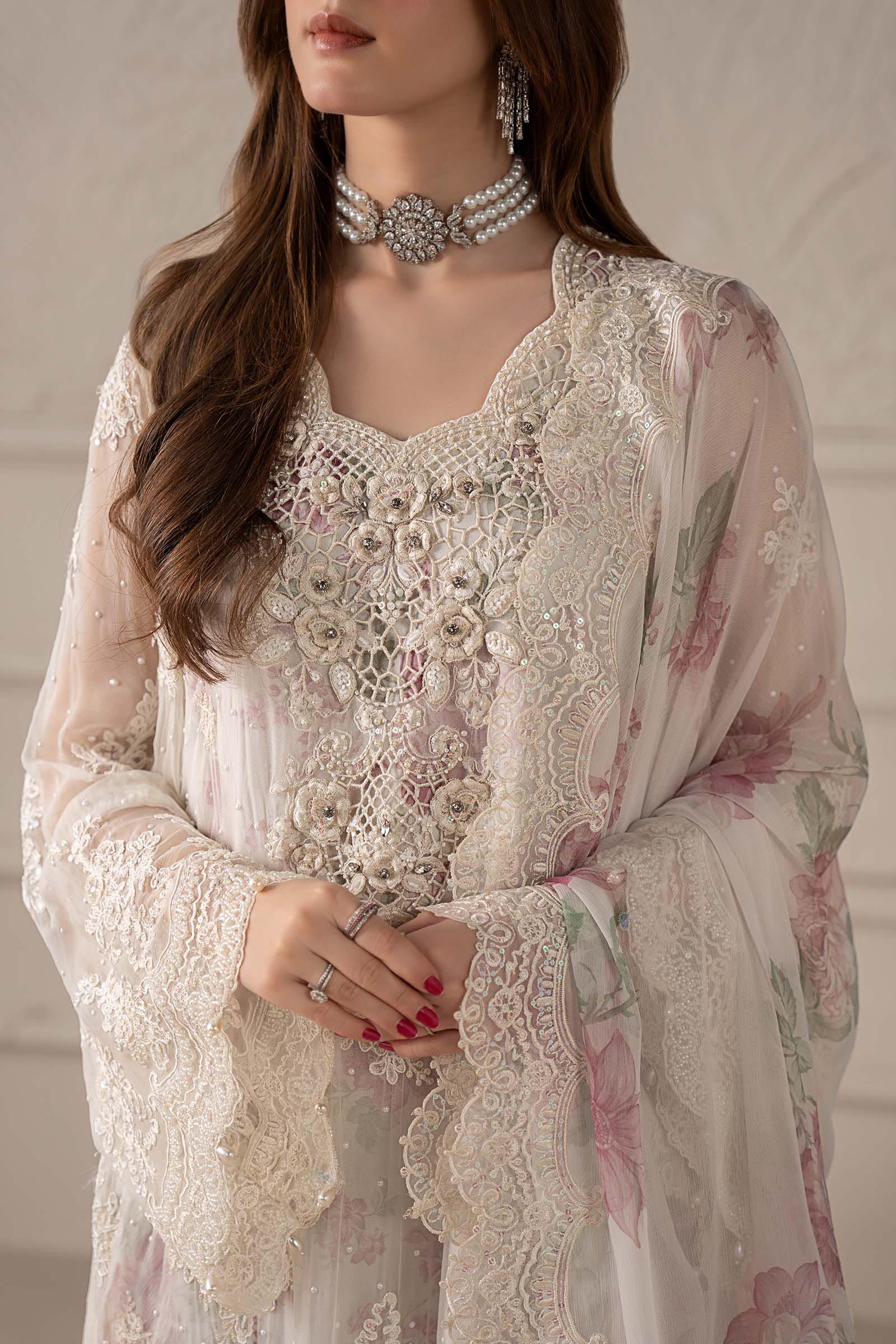 3 Piece Embroidered Chiffon Suit | MCS-25-101 - Image 4