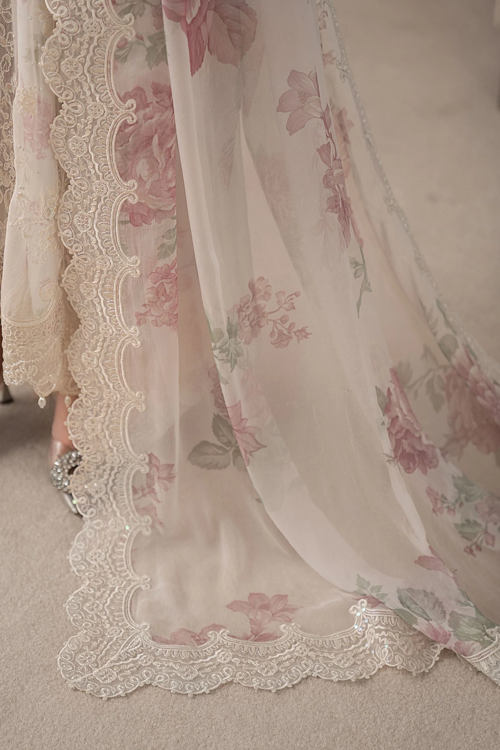 3 Piece Embroidered Chiffon Suit | MCS-25-101 - Image 6