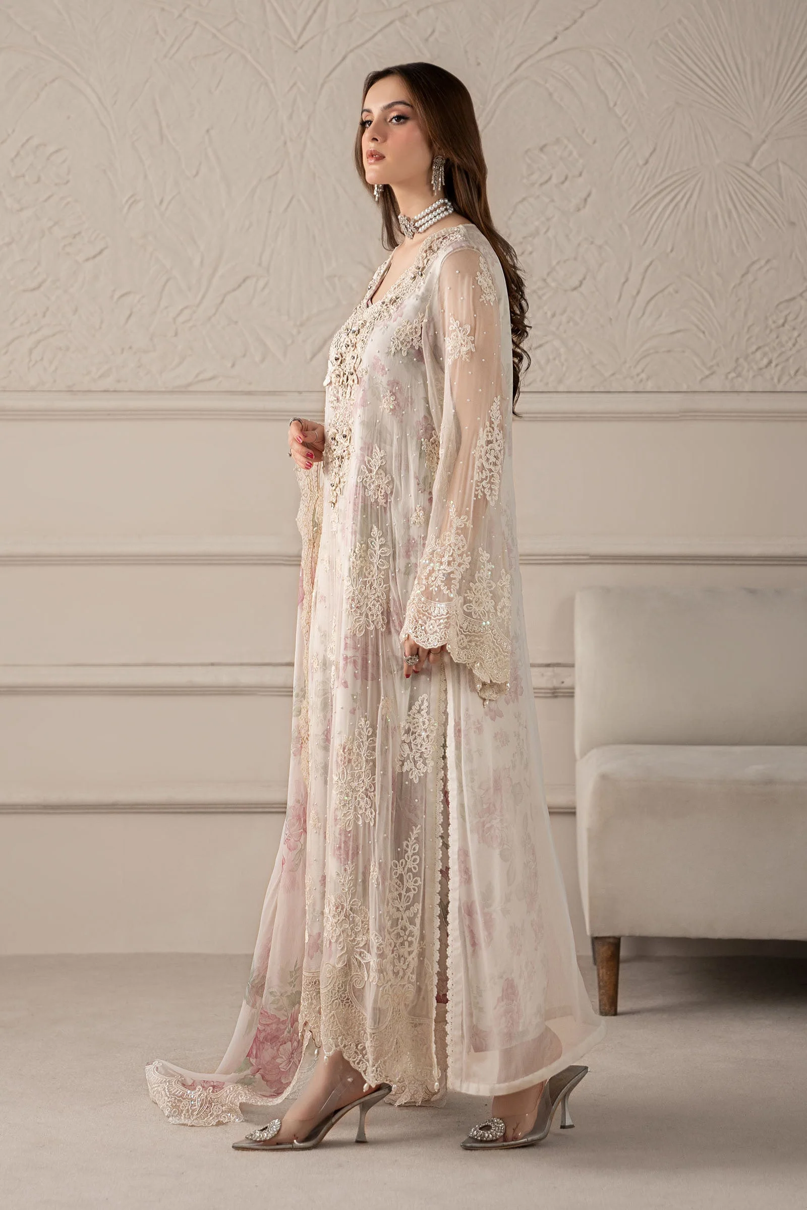 3 Piece Embroidered Chiffon Suit | MCS-25-101 - Image 8