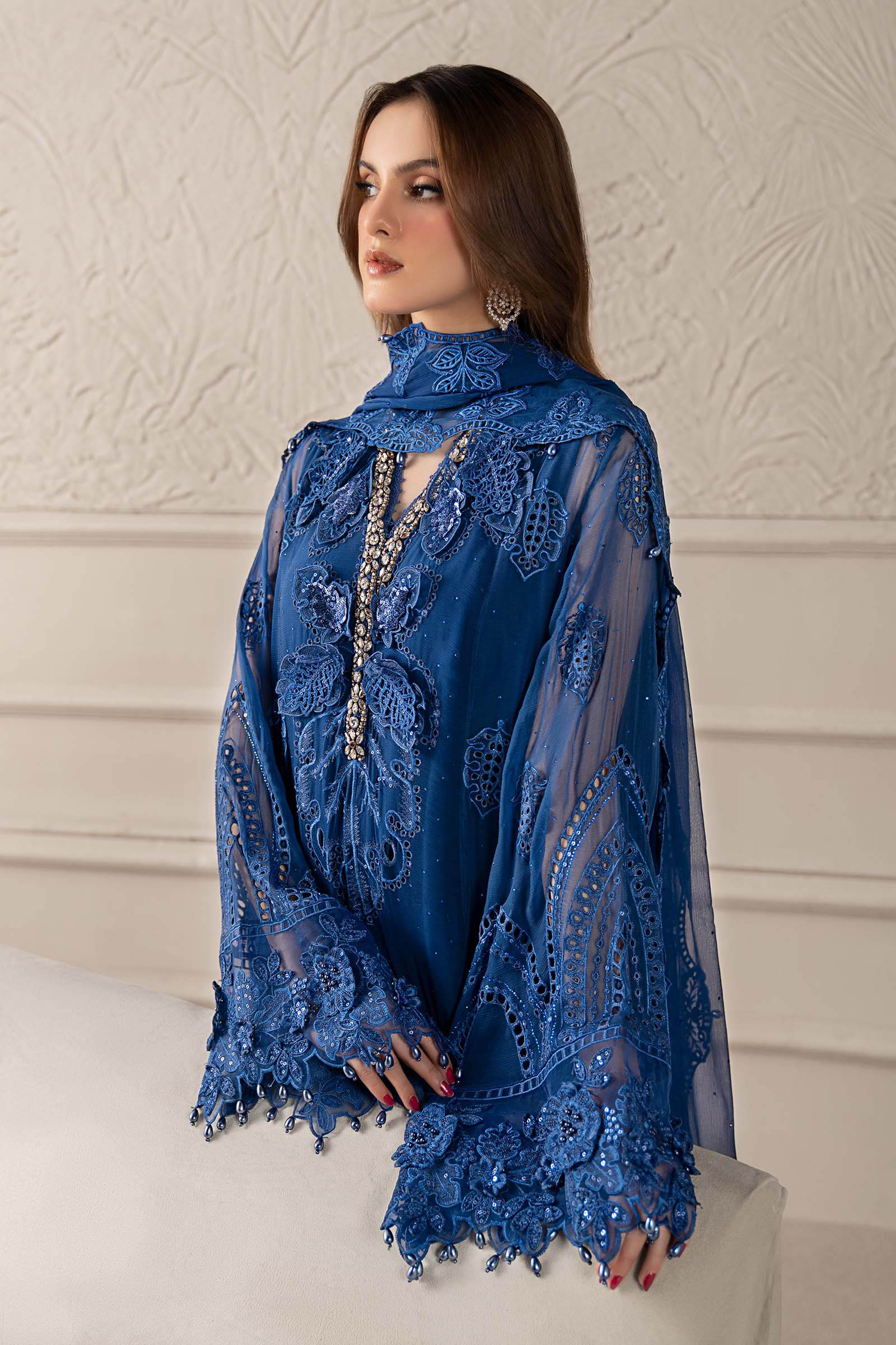 3 Piece Embroidered Chiffon Suit | MCS-25-103 - Image 2