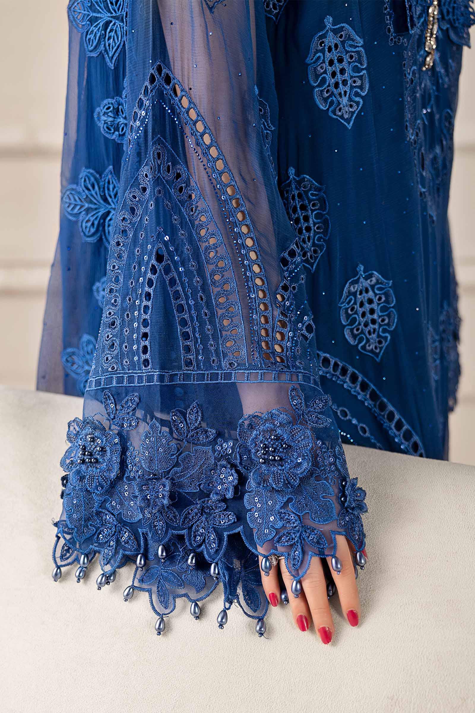 3 Piece Embroidered Chiffon Suit | MCS-25-103 - Image 4