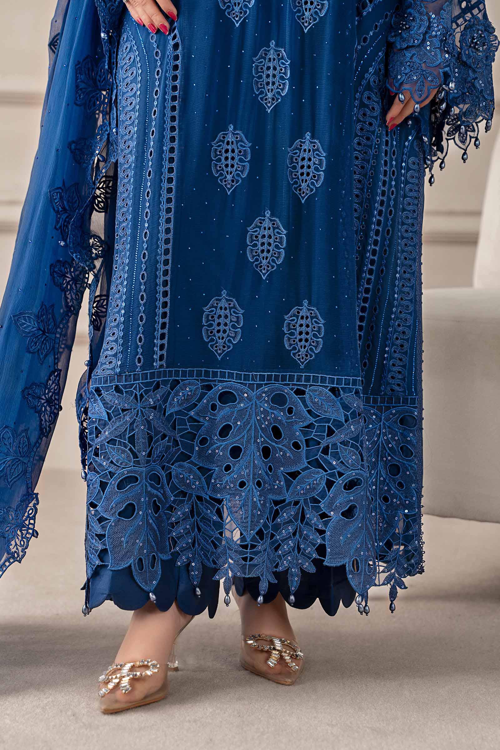 3 Piece Embroidered Chiffon Suit | MCS-25-103 - Image 5