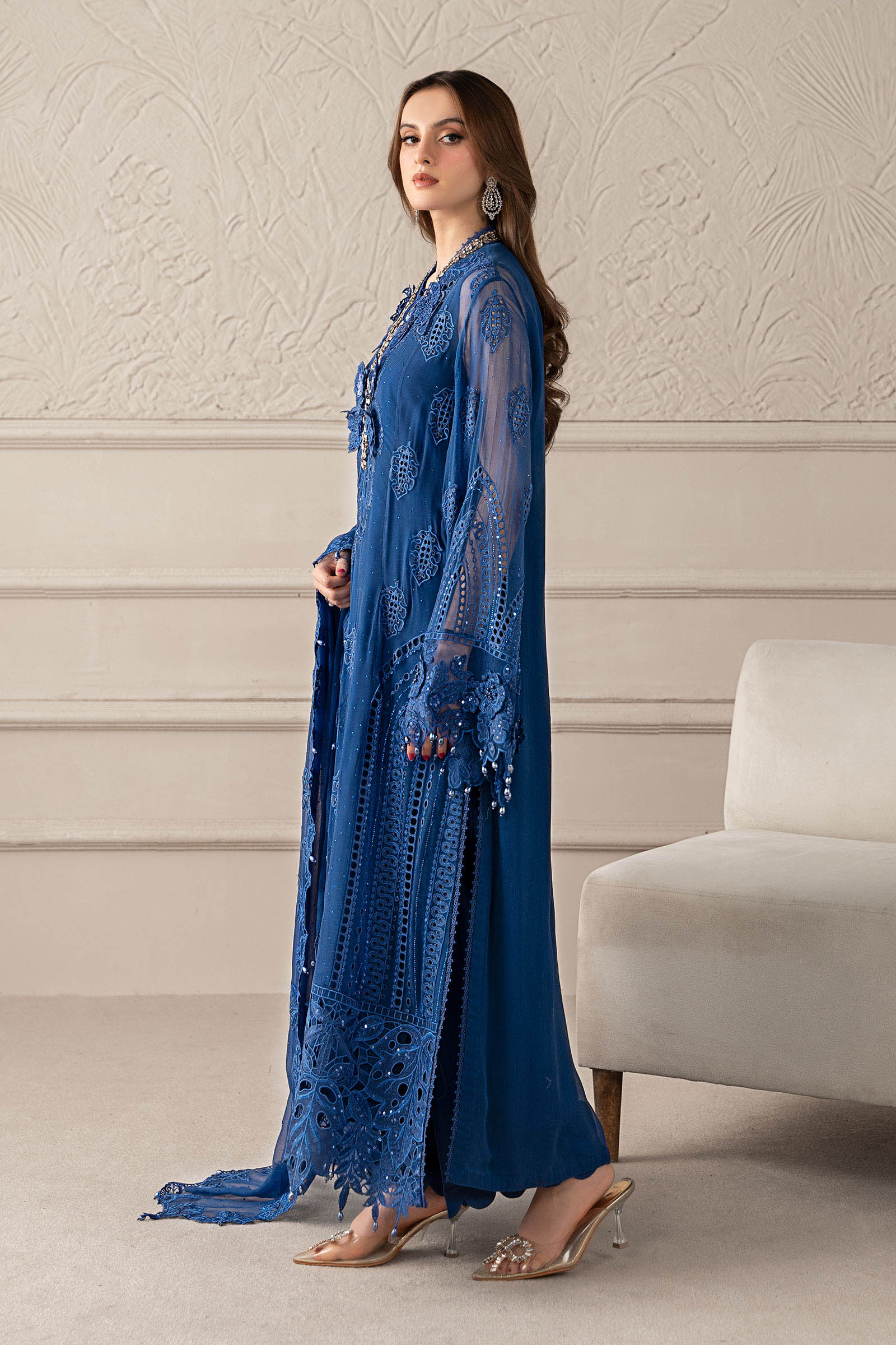 3 Piece Embroidered Chiffon Suit | MCS-25-103 - Image 7