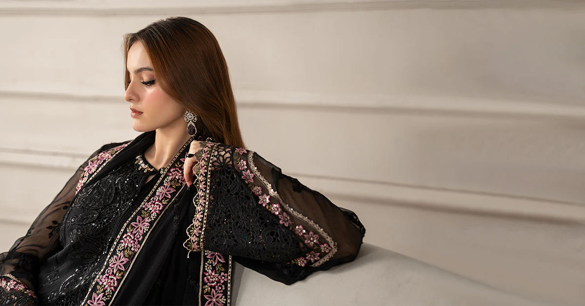 3 Piece Embroidered Chiffon Suit | MCS-25-104 - Image 2
