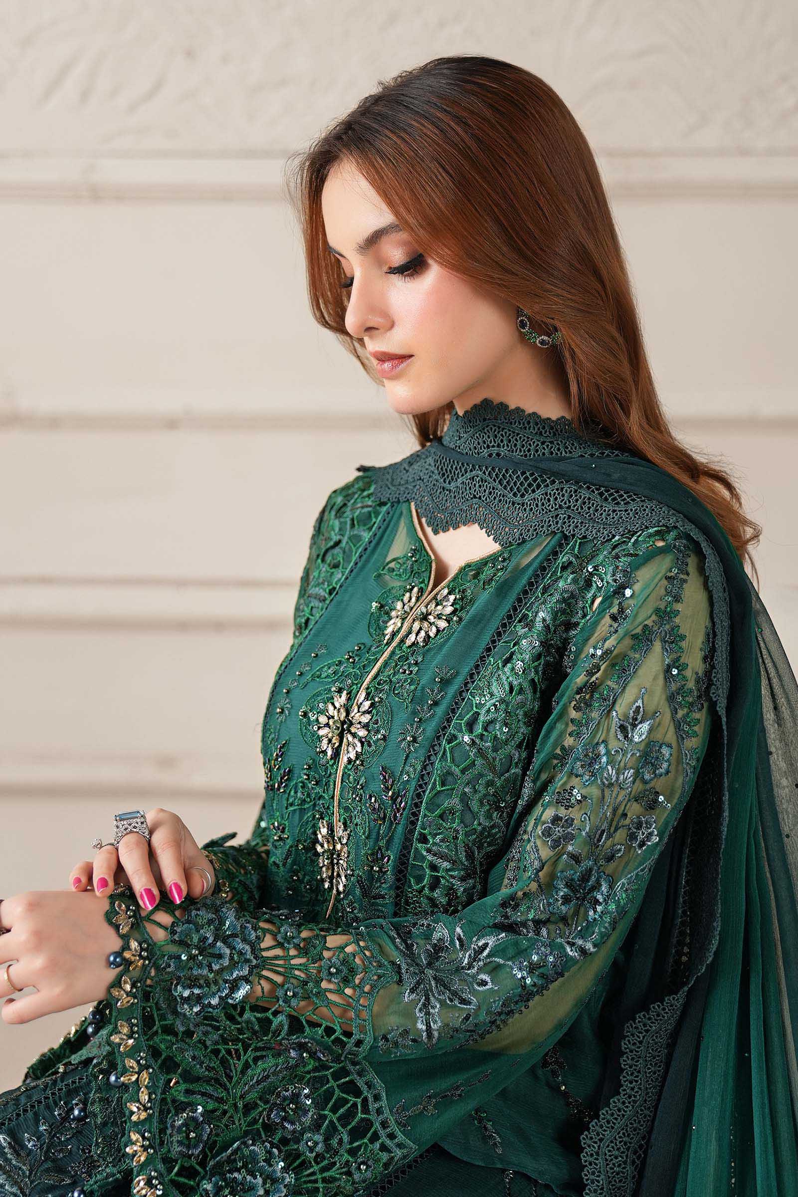 3 Piece Embroidered Chiffon Suit | MCS-25-106 - Image 5