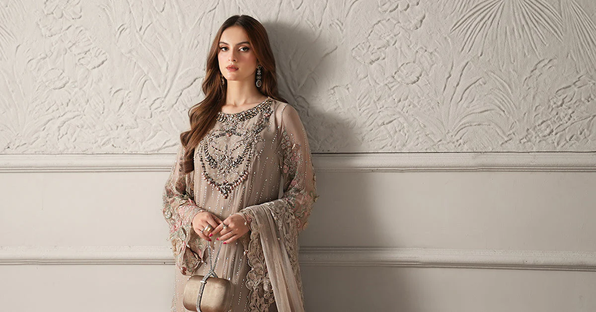 3 Piece Embroidered Chiffon Suit | MCS-25-107 - Image 2
