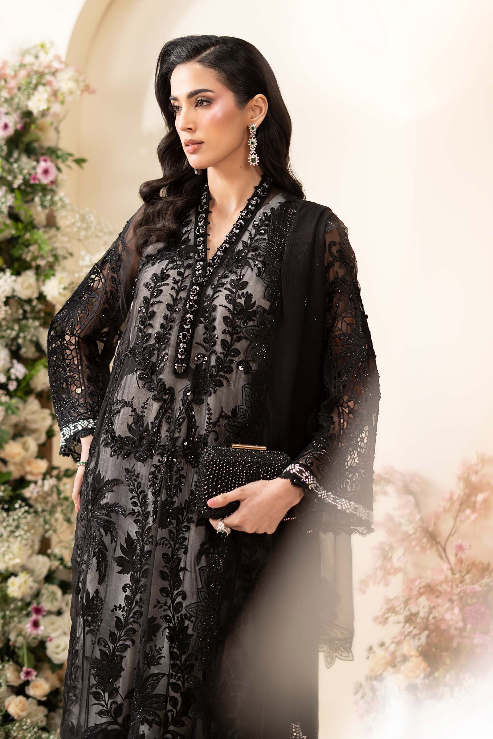 3 Piece Embroidered Chiffon Suit - Image 3