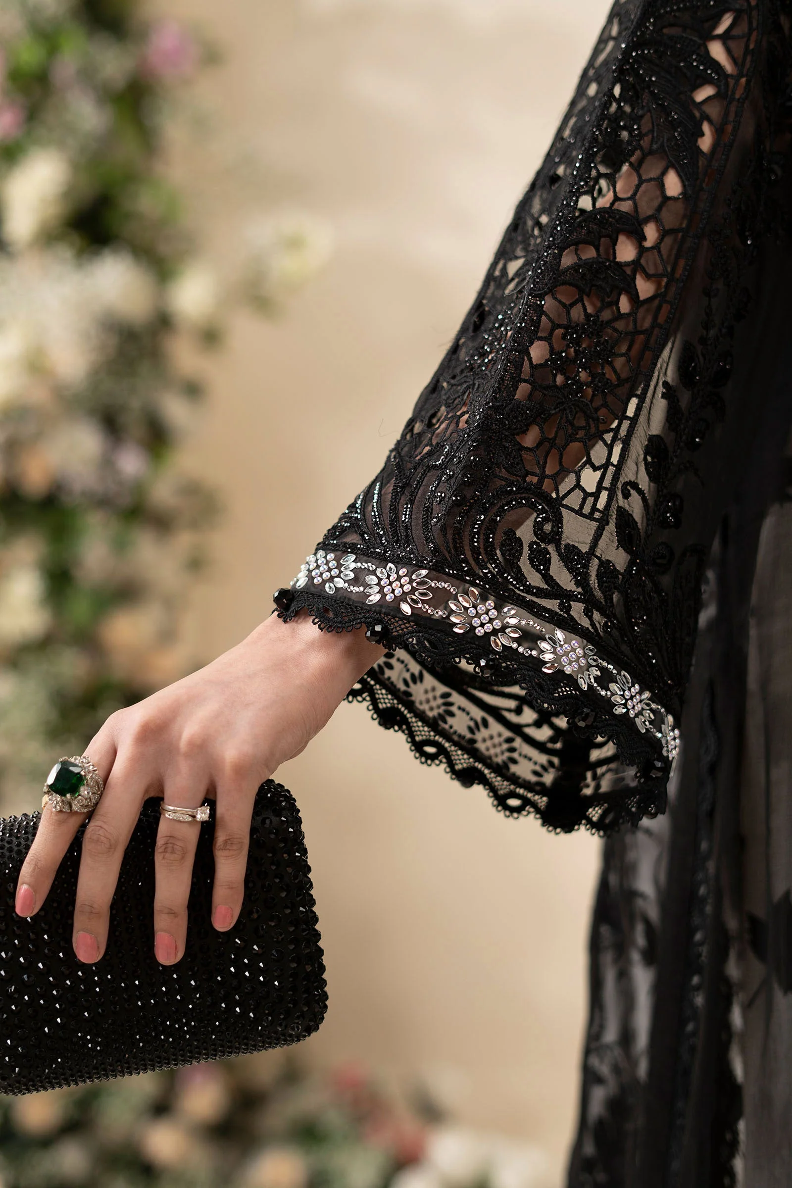 3 Piece Embroidered Chiffon Suit - Image 6
