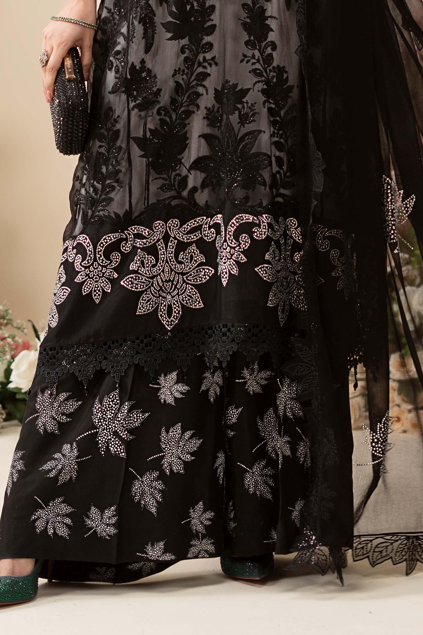 3 Piece Embroidered Chiffon Suit - Image 7