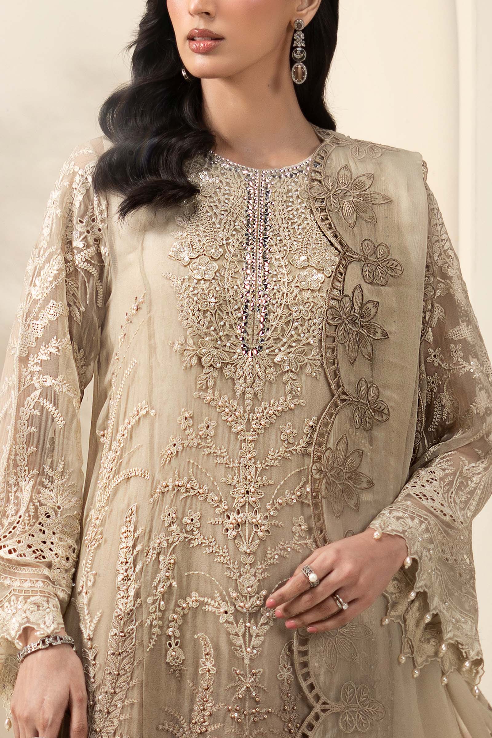 3 Piece Embroidered Chiffon Suit - Image 3