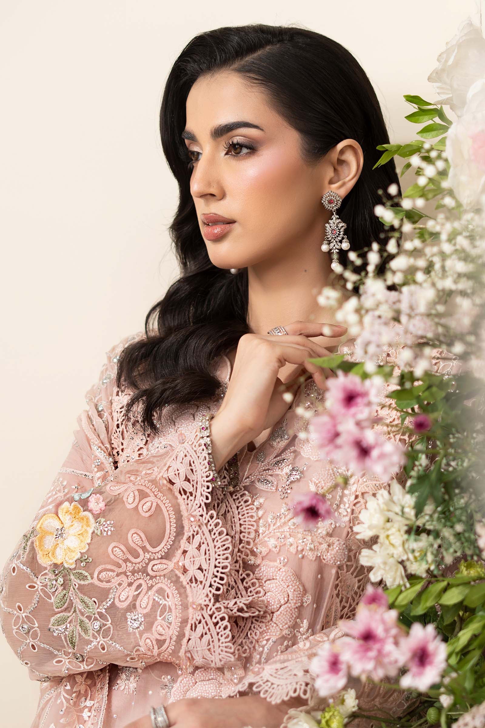 3 Piece Embroidered Chiffon Suit - Image 3