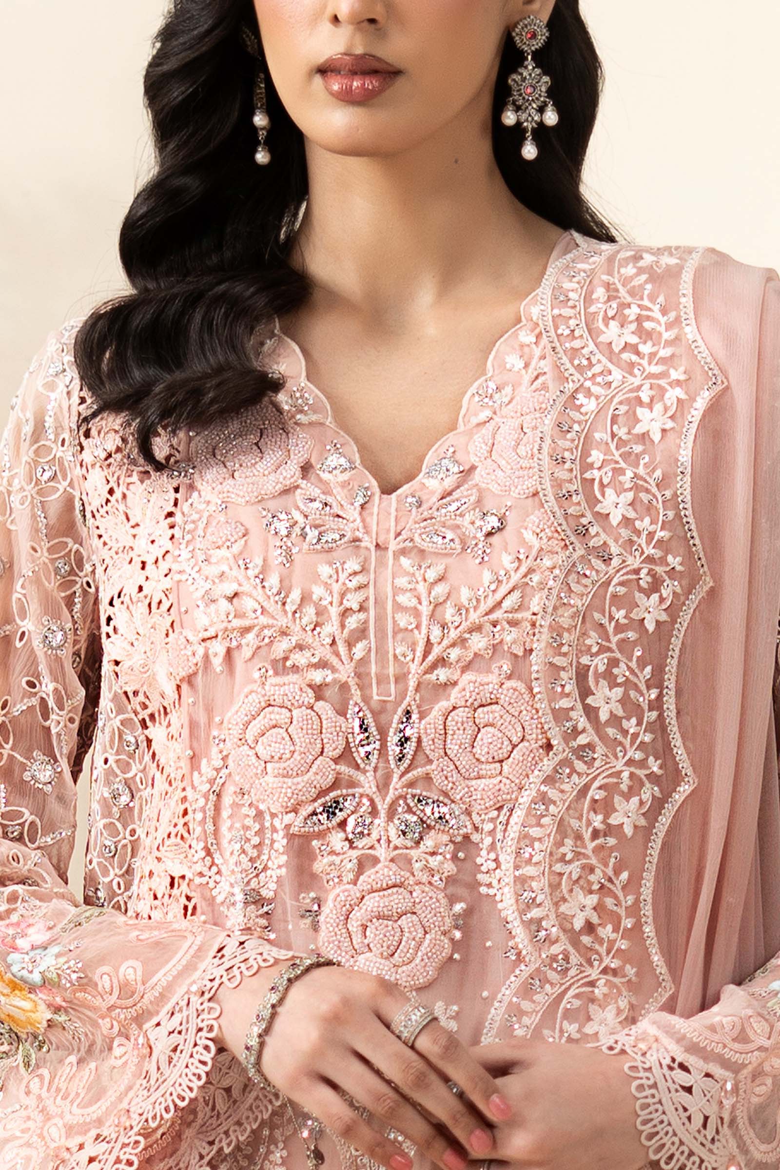 3 Piece Embroidered Chiffon Suit - Image 4