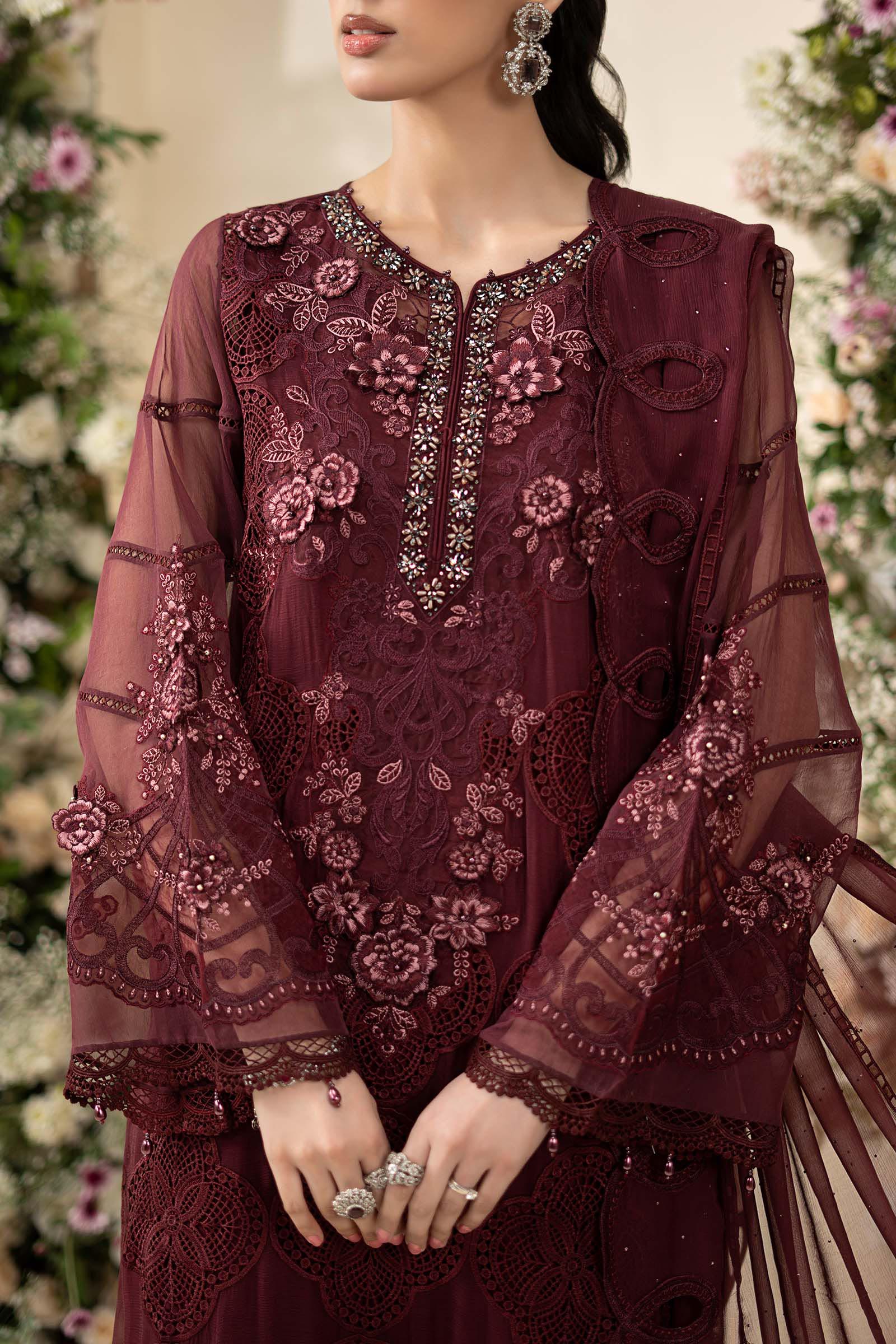 3 Piece Embroidered Chiffon Suit - Image 5
