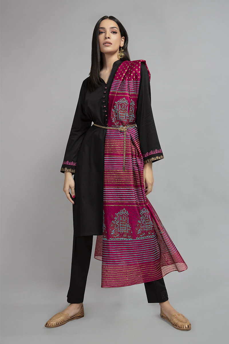 Scarf Dupatta - MG-W20-12-Pink