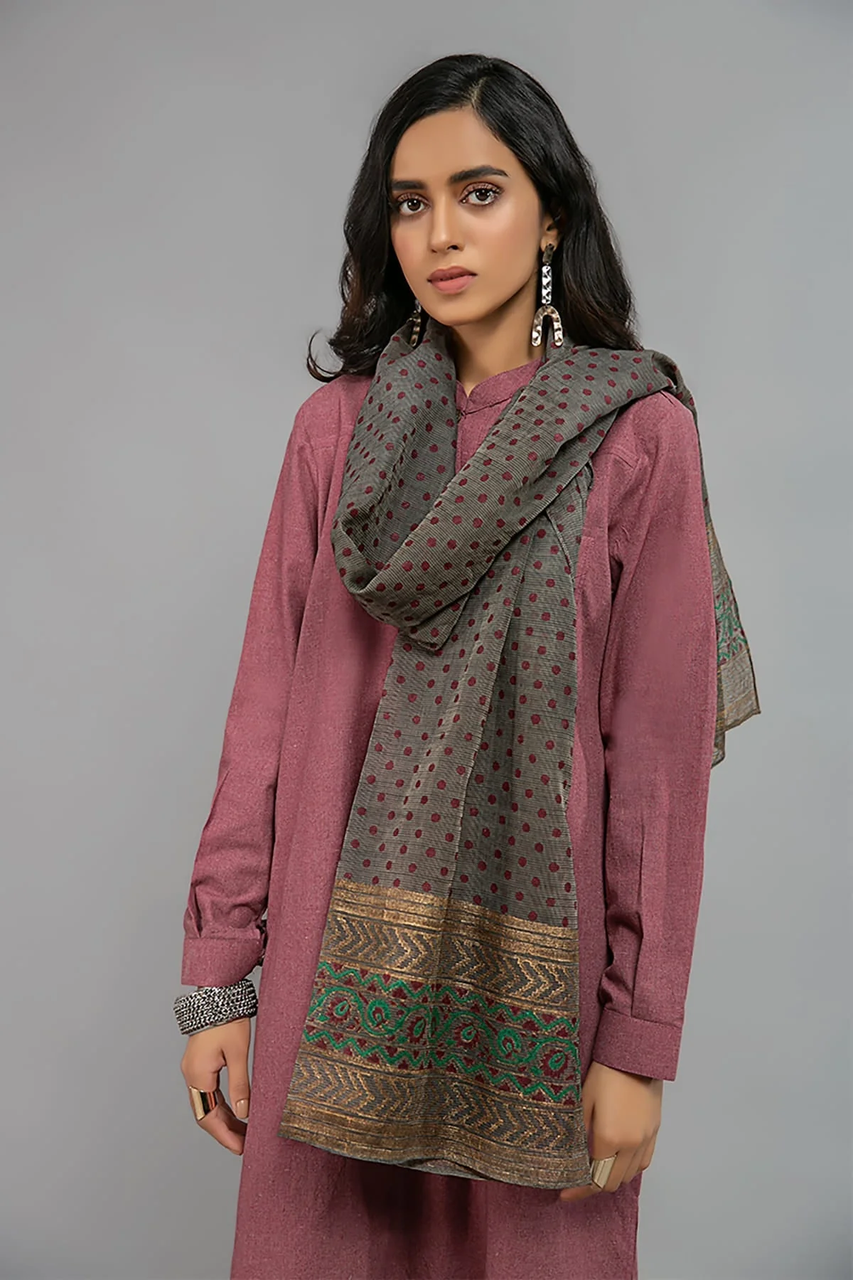 Scarf Dupatta MG-W20-50-Grey - Image 2
