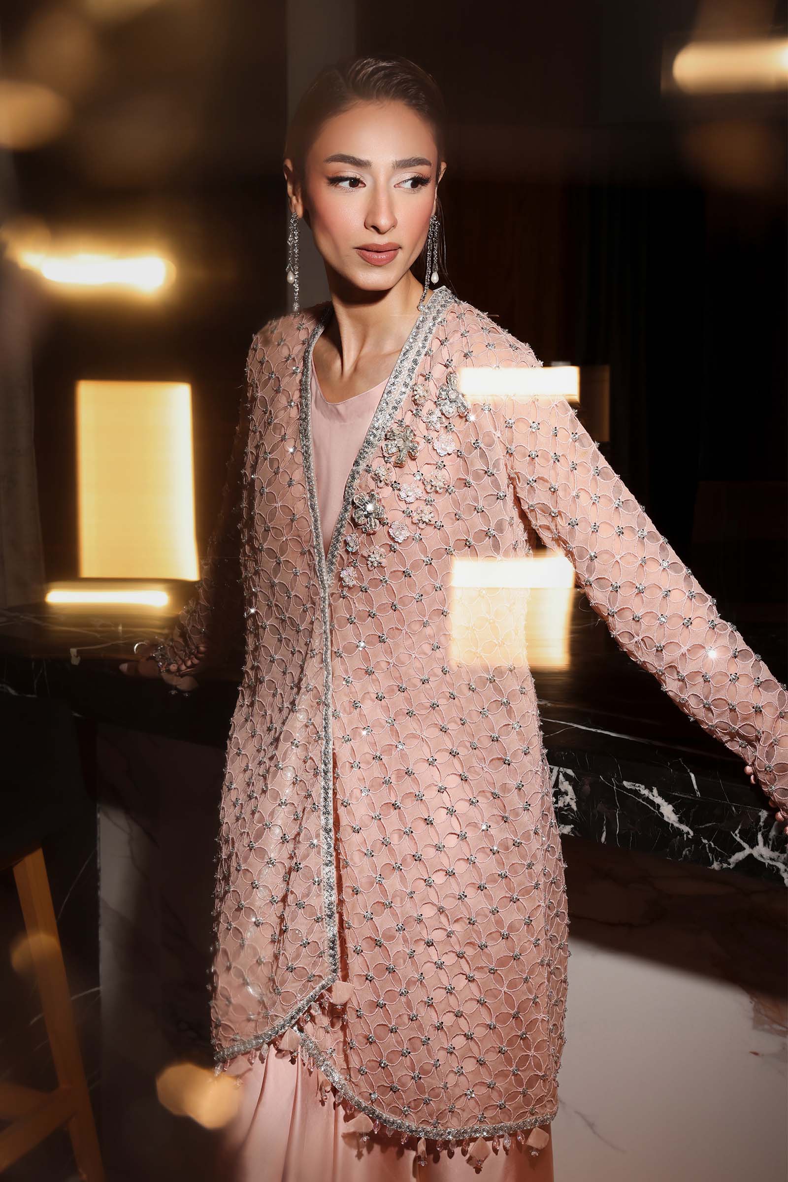 3 Piece Embroidered Chiffon Suit - Image 3