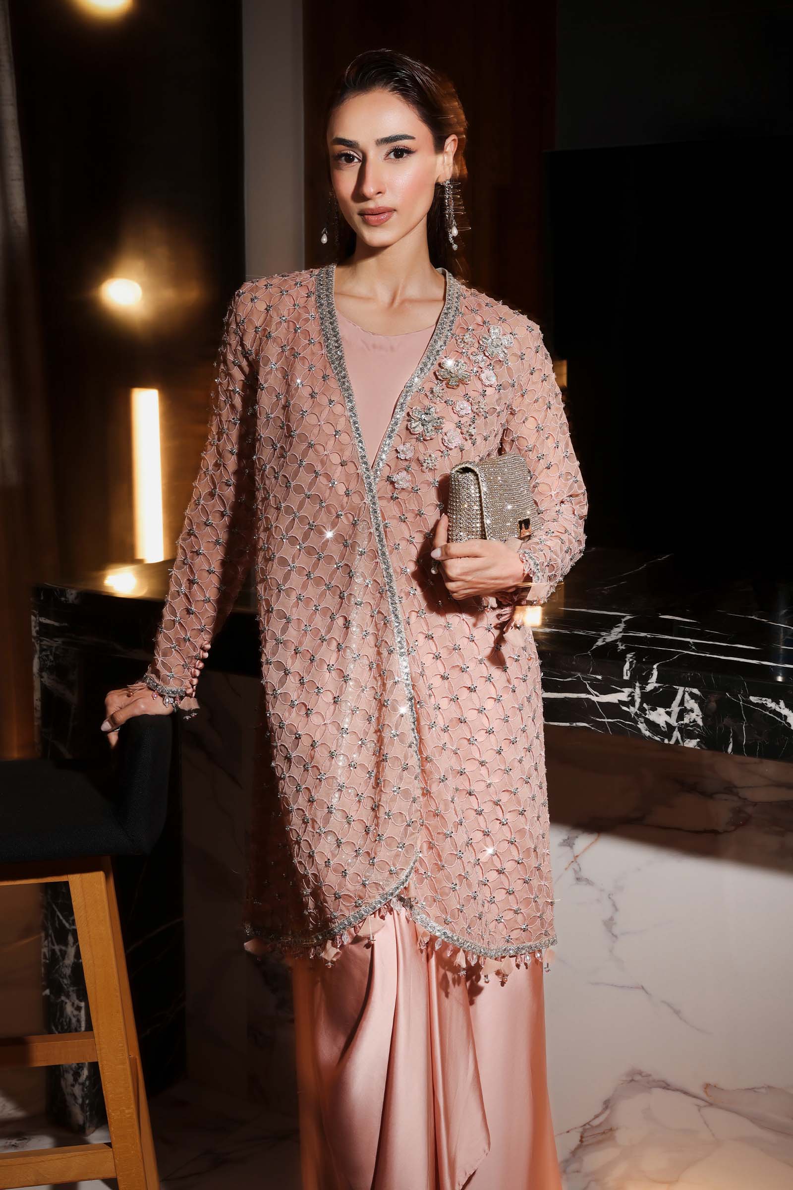3 Piece Embroidered Chiffon Suit - Image 4