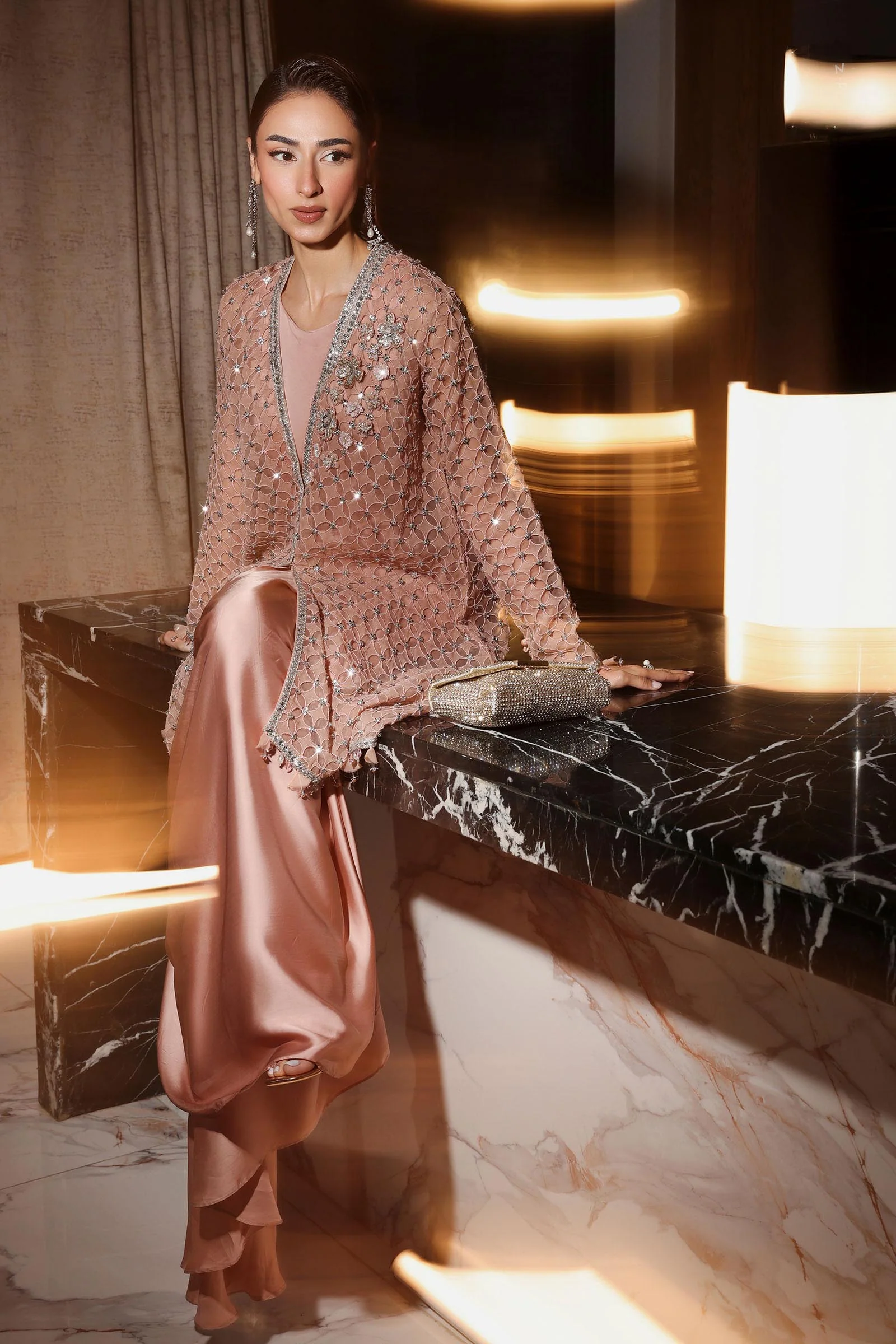 3 Piece Embroidered Chiffon Suit - Image 5