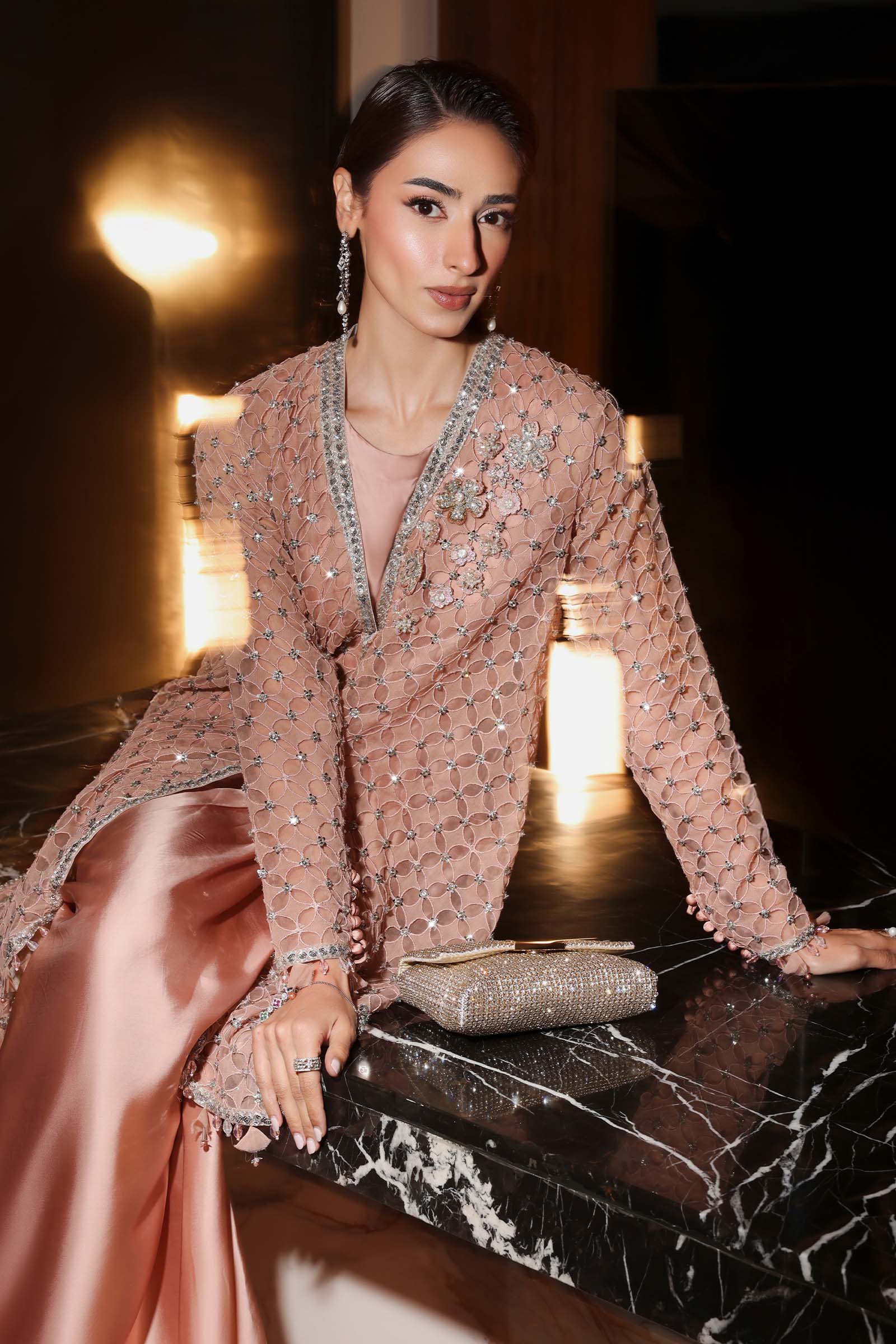 3 Piece Embroidered Chiffon Suit - Image 6