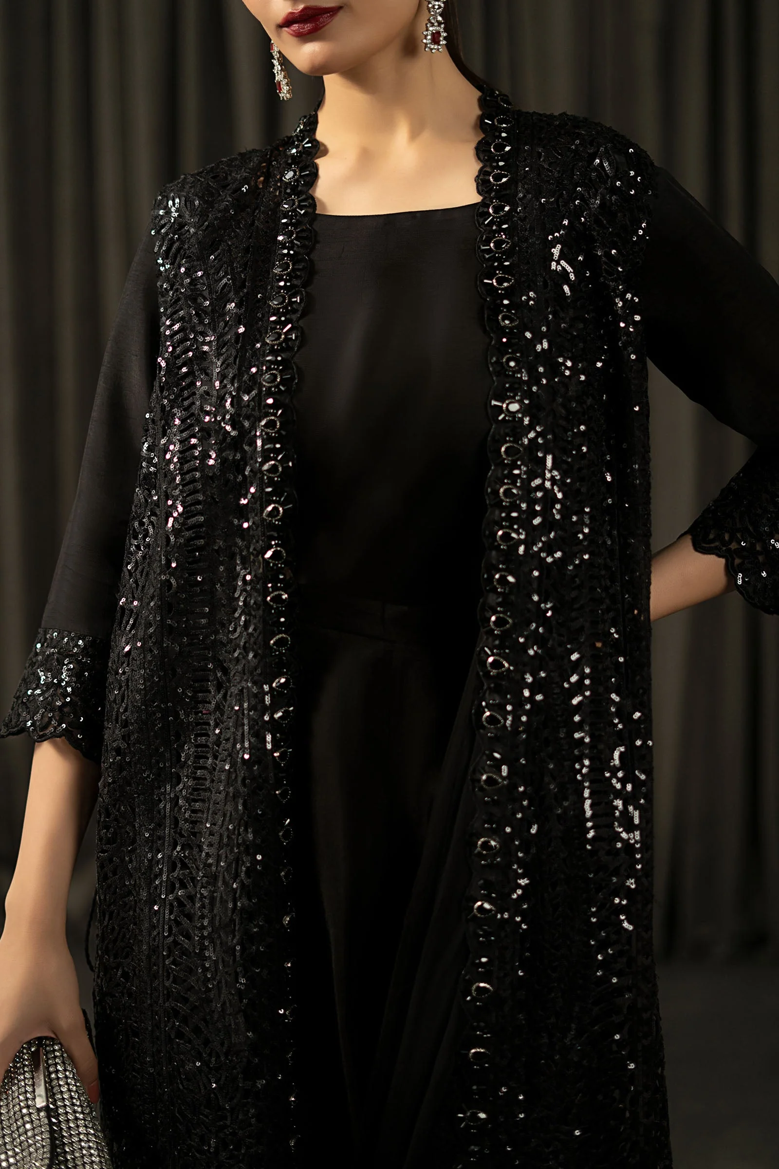 3 Piece Embroidered Organza Suit - Image 3