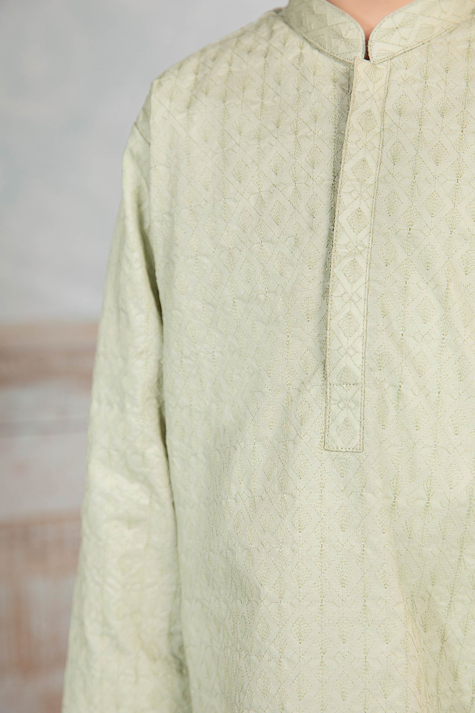 Embroidered Cotton Kurta - Image 5