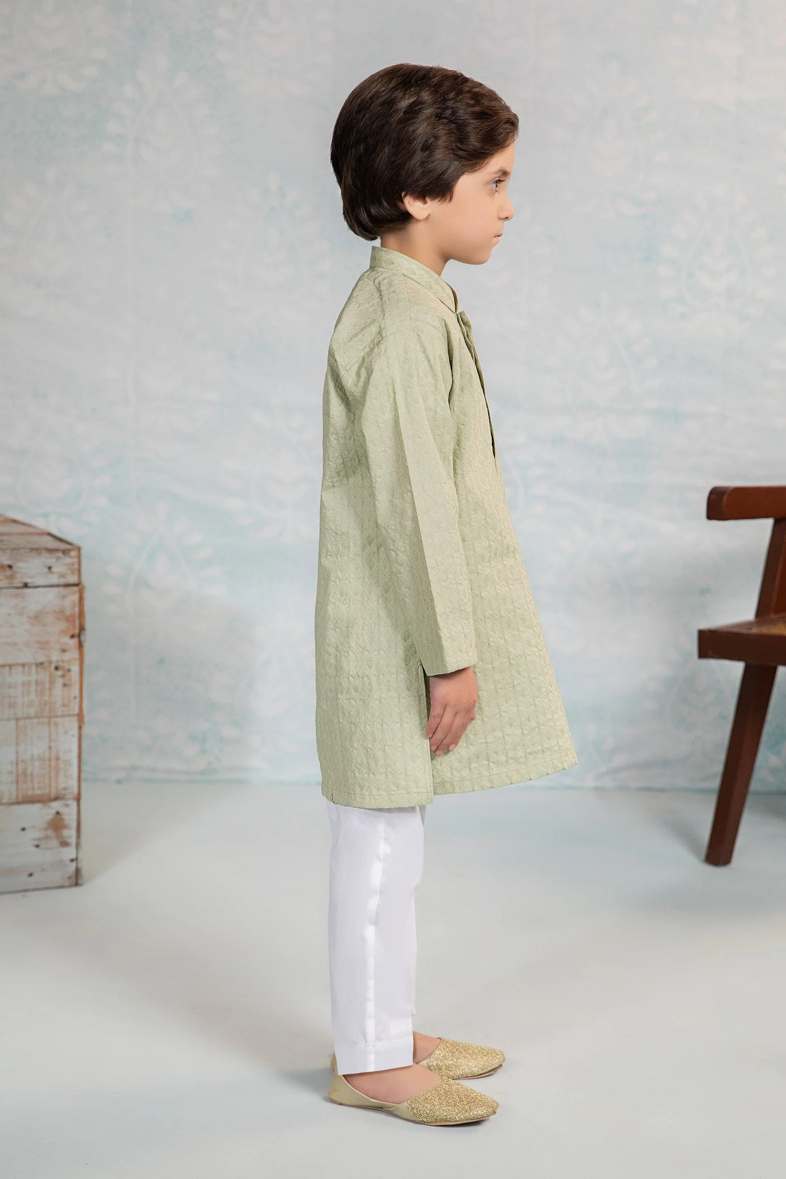 Embroidered Cotton Kurta - Image 8