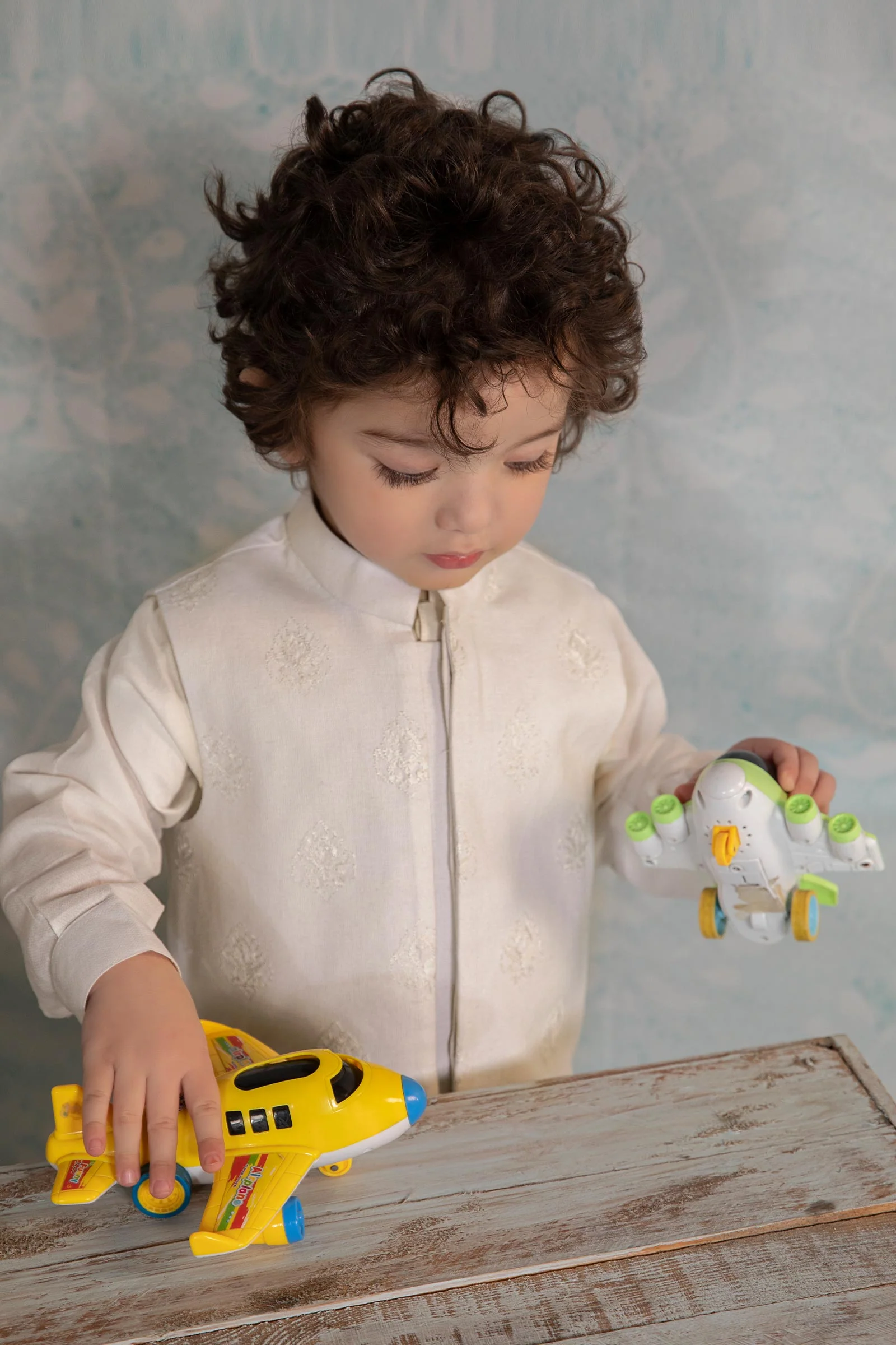 Embroidered Dobby Suit - Image 2