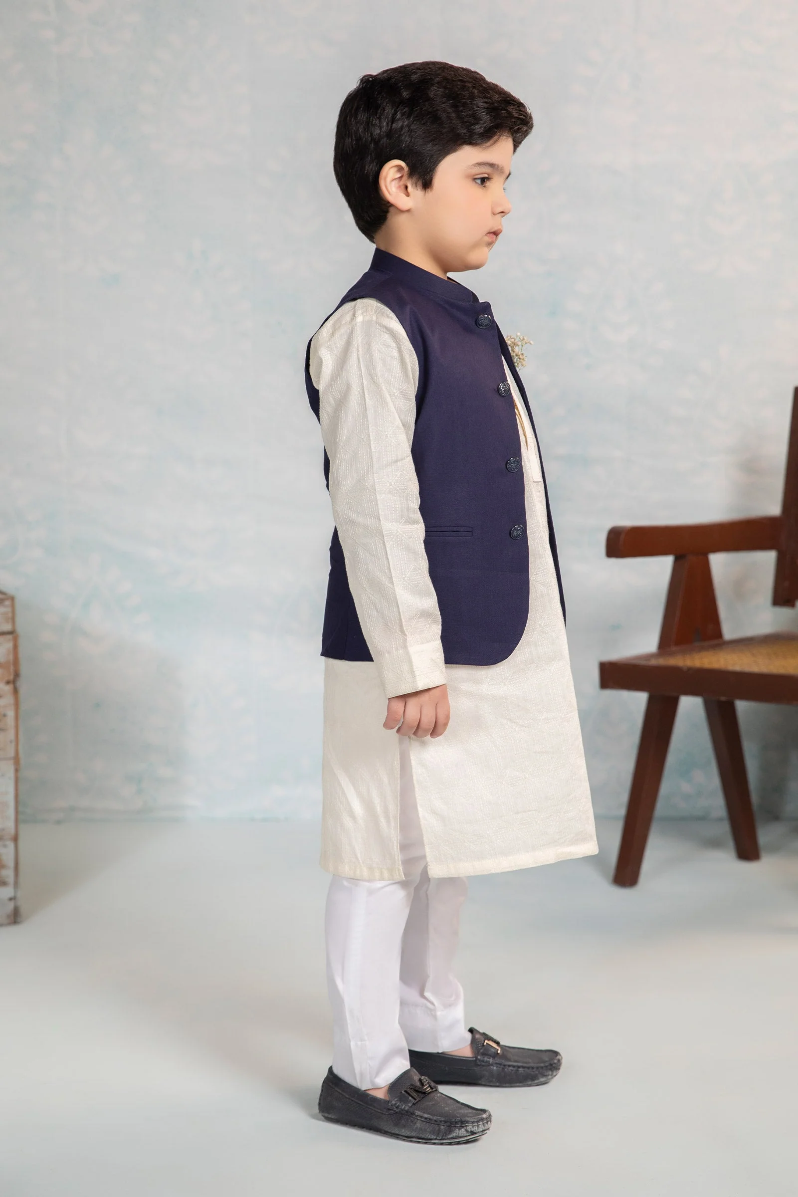 Navy Blue Waistcoat - Image 2