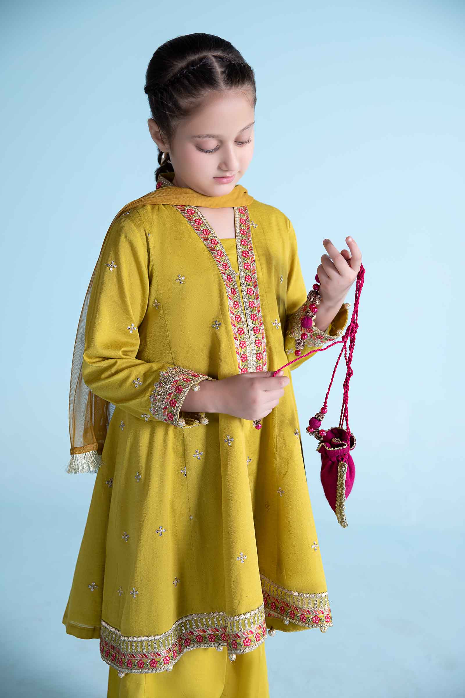 3 Piece Dyed Dobby Lawn Suit - Image 4