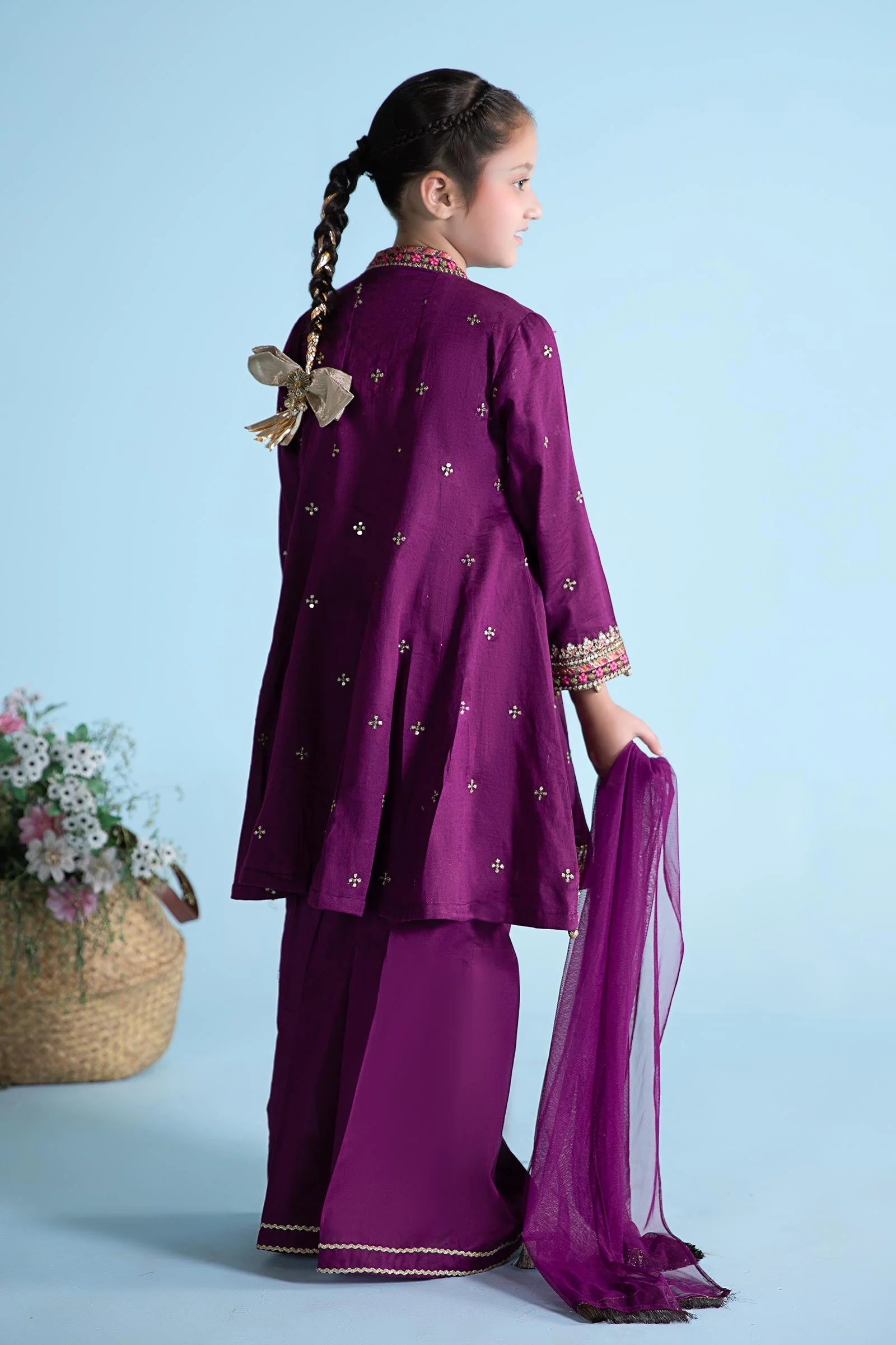 3 Piece Dyed Dobby Lawn Suit - Image 6