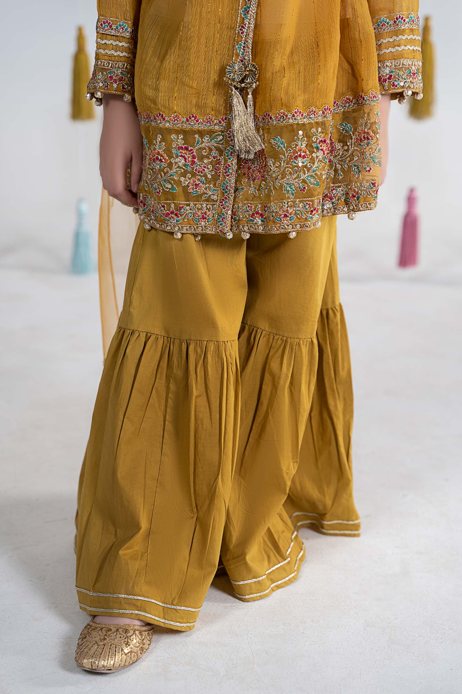 3 Piece Dyed Doria Paper Cotton Suit - Image 4