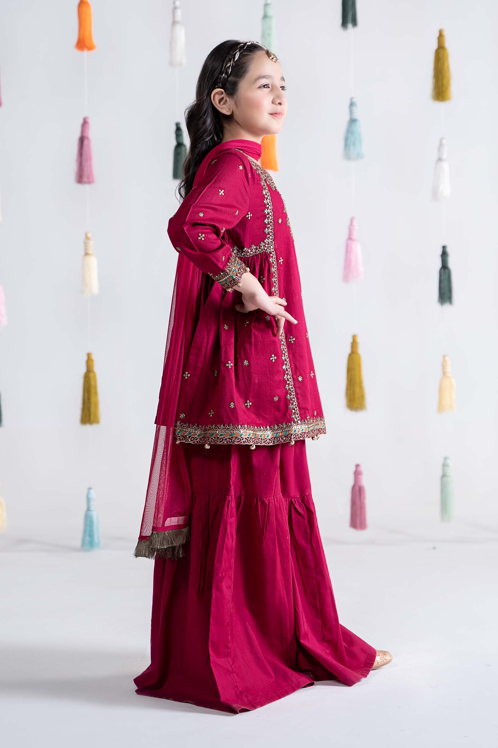 3 Piece Dyed Dobby Lawn Suit - Image 6