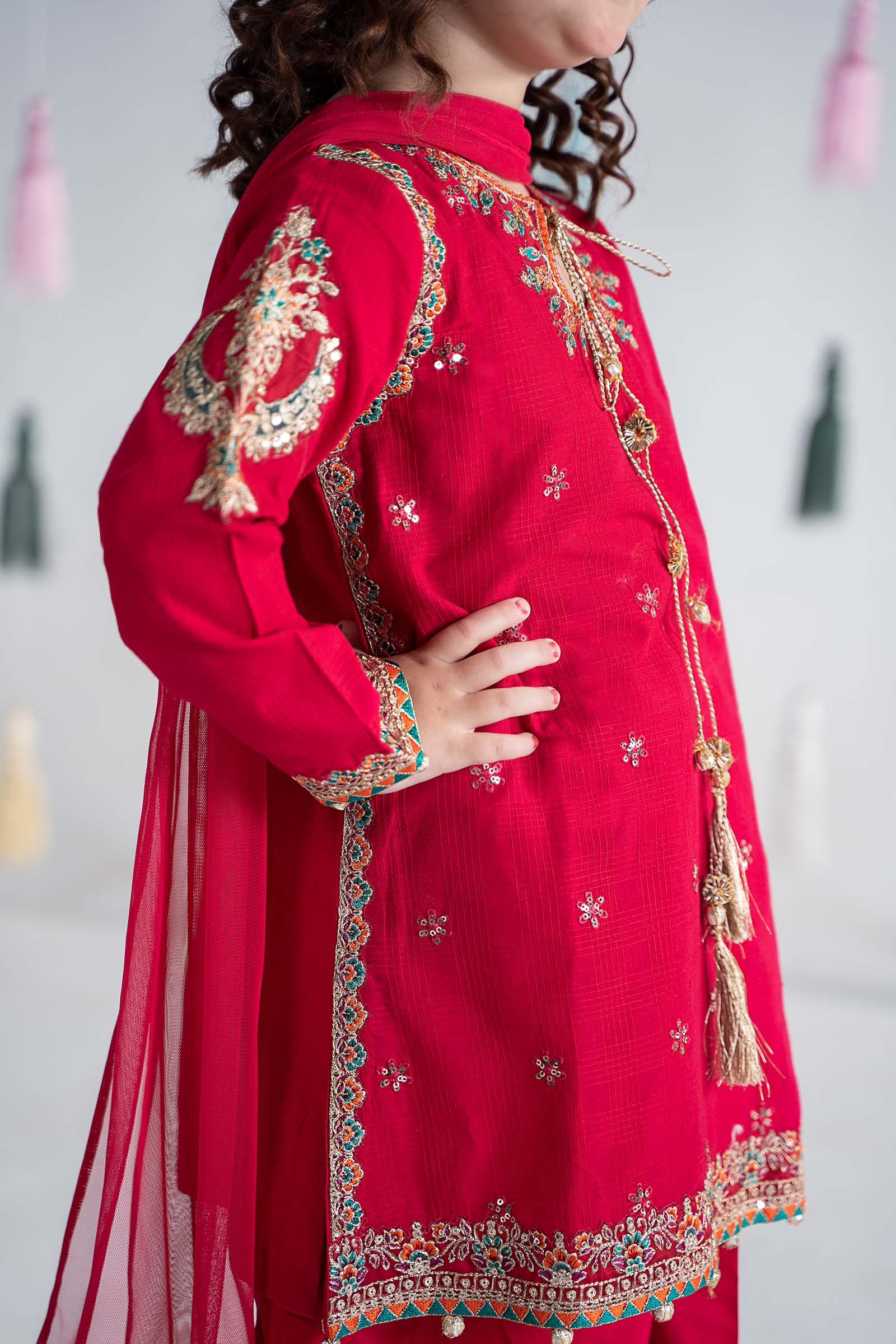 3 Piece Embroidered Doria Cotton Suit - Image 6
