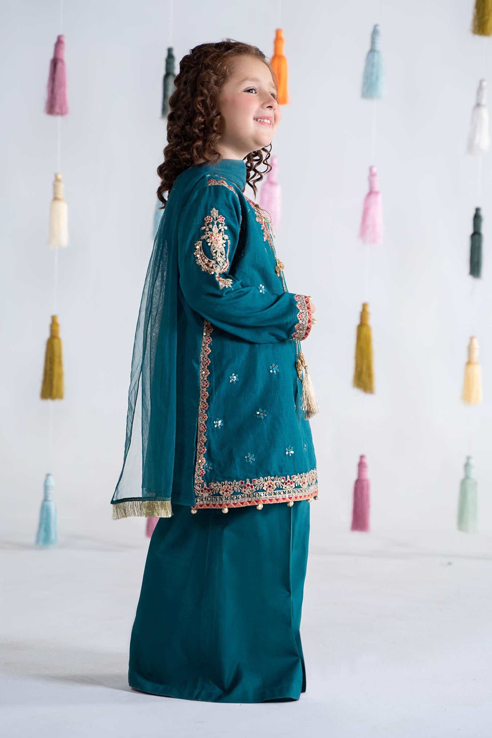 3 Piece Embroidered Doria Cotton Suit - Image 8