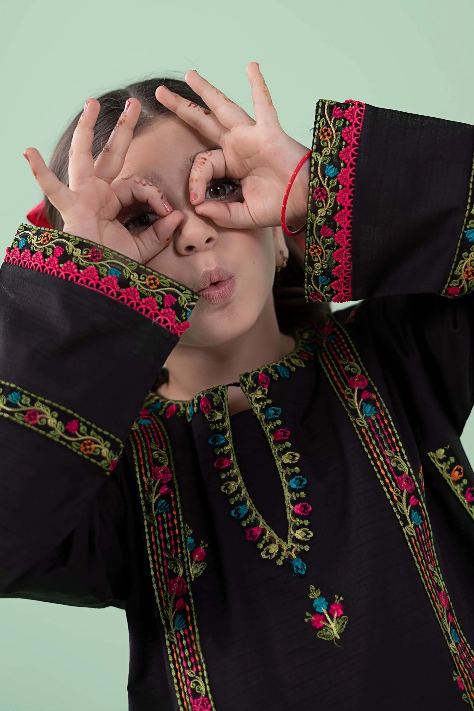 3 Piece Embroidered Dobby Suit - Image 2