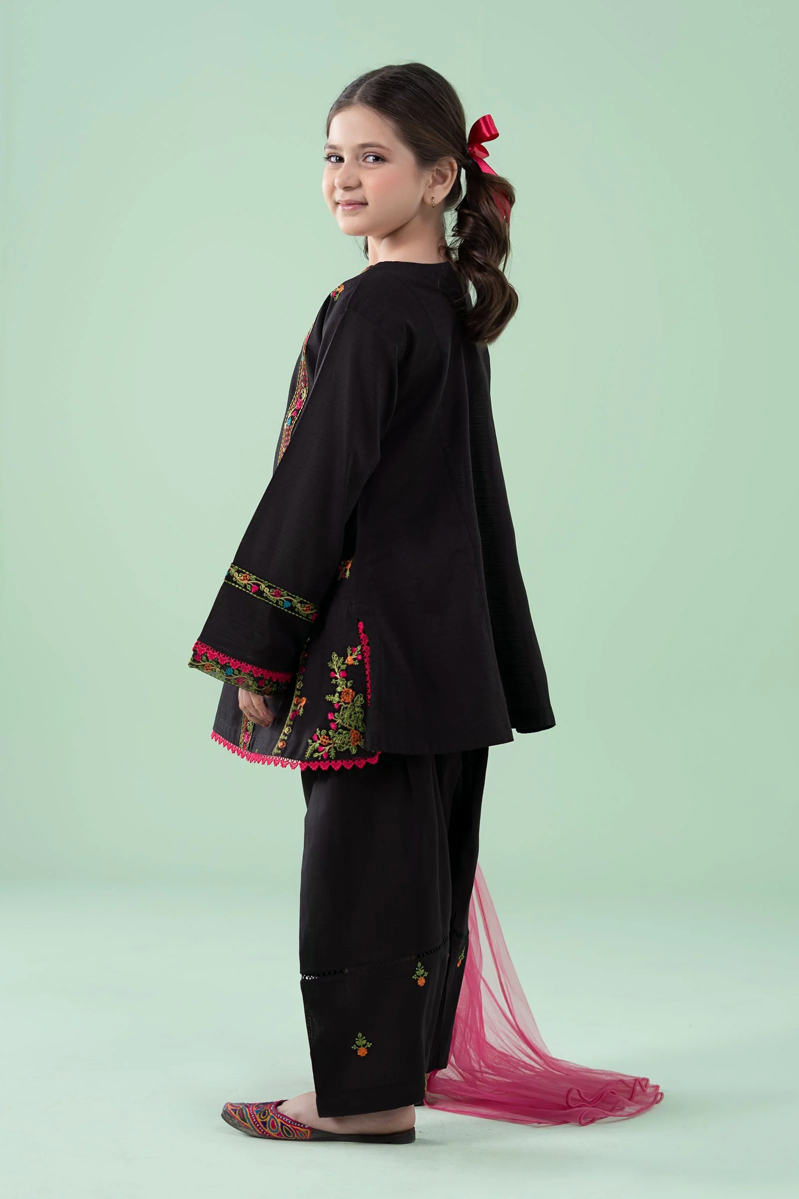 3 Piece Embroidered Dobby Suit - Image 6
