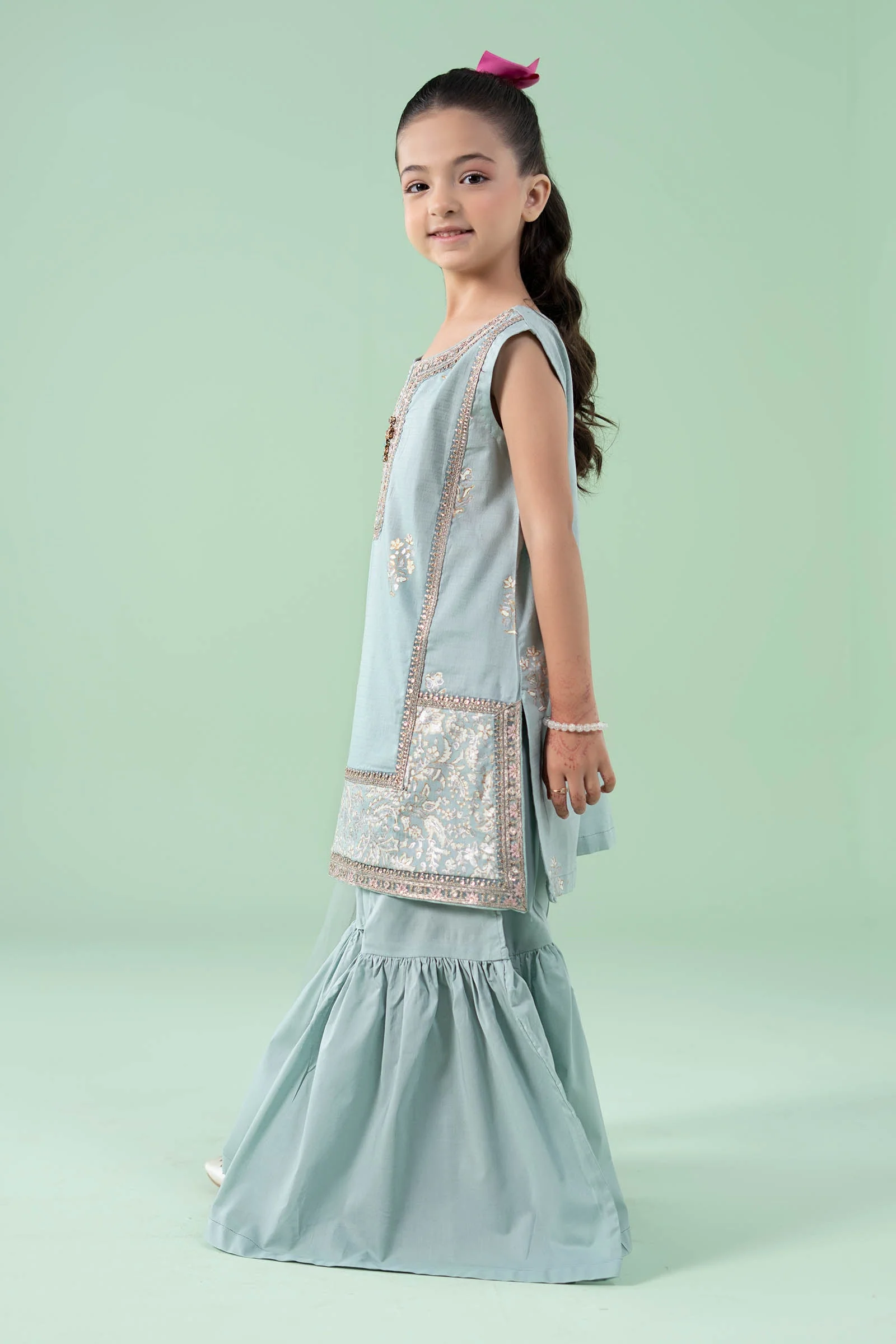 3 Piece Embroidered Dobby Suit - Image 3