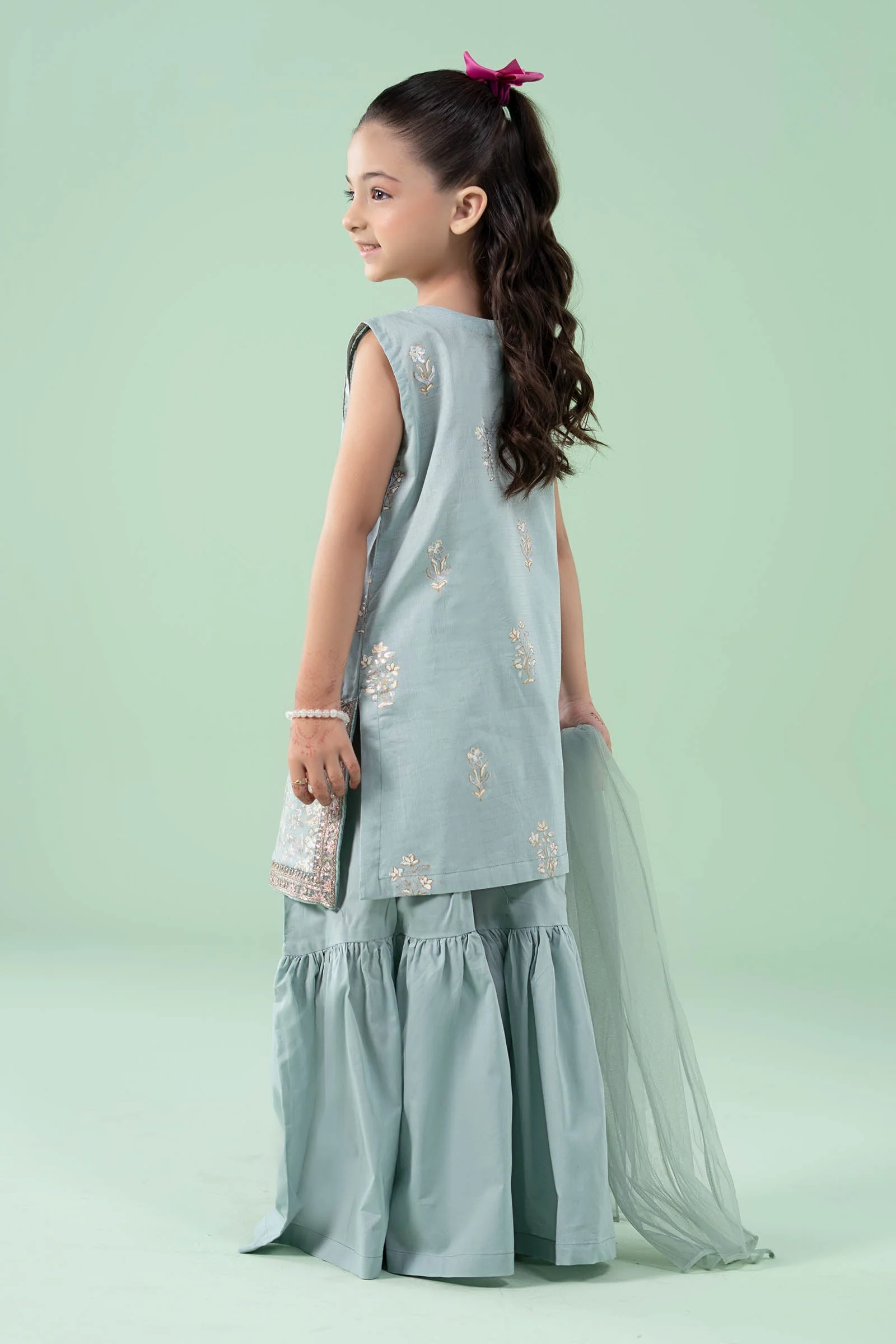 3 Piece Embroidered Dobby Suit - Image 5