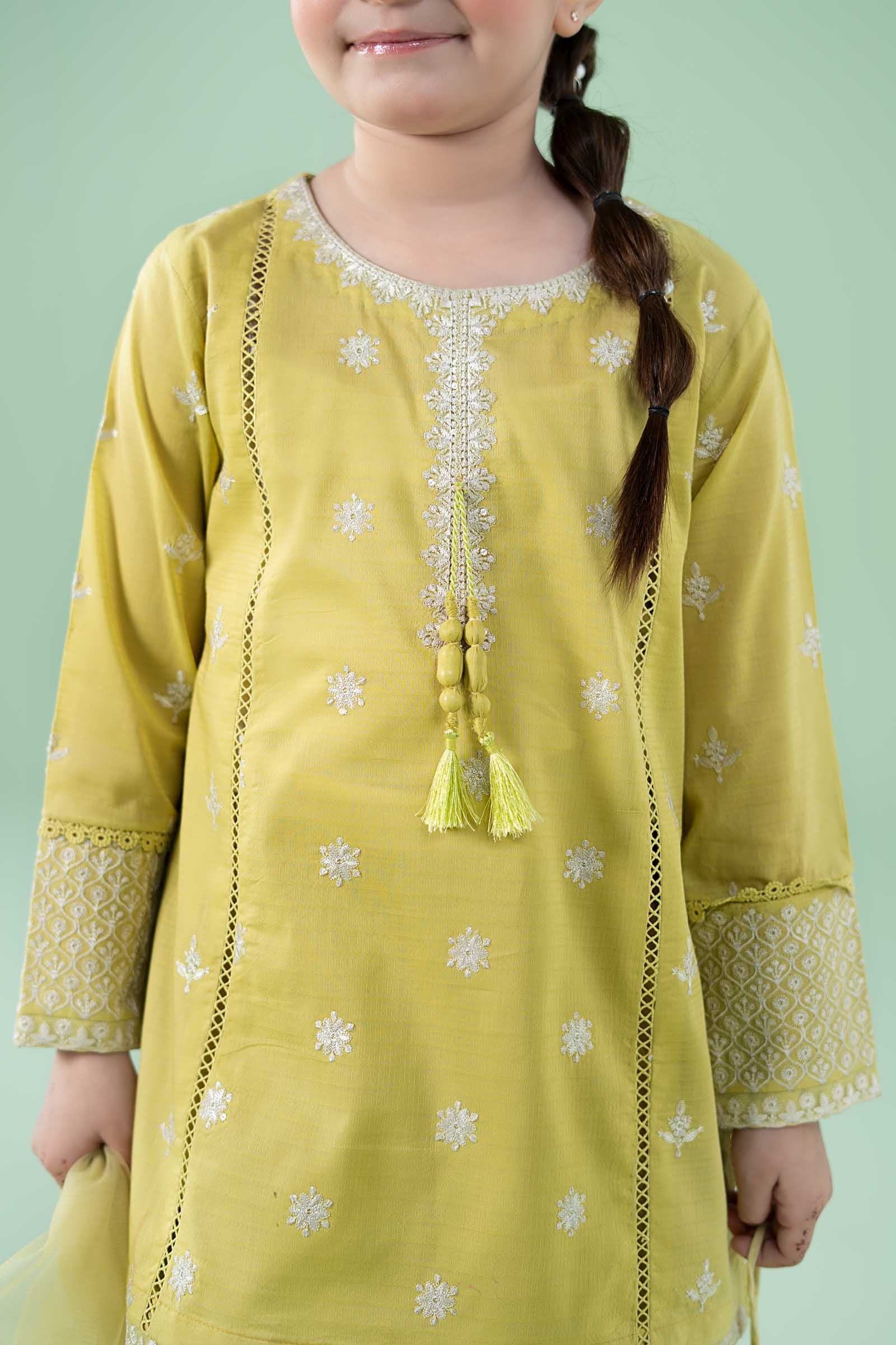 3 Piece Embroidered Dobby Suit - Image 4