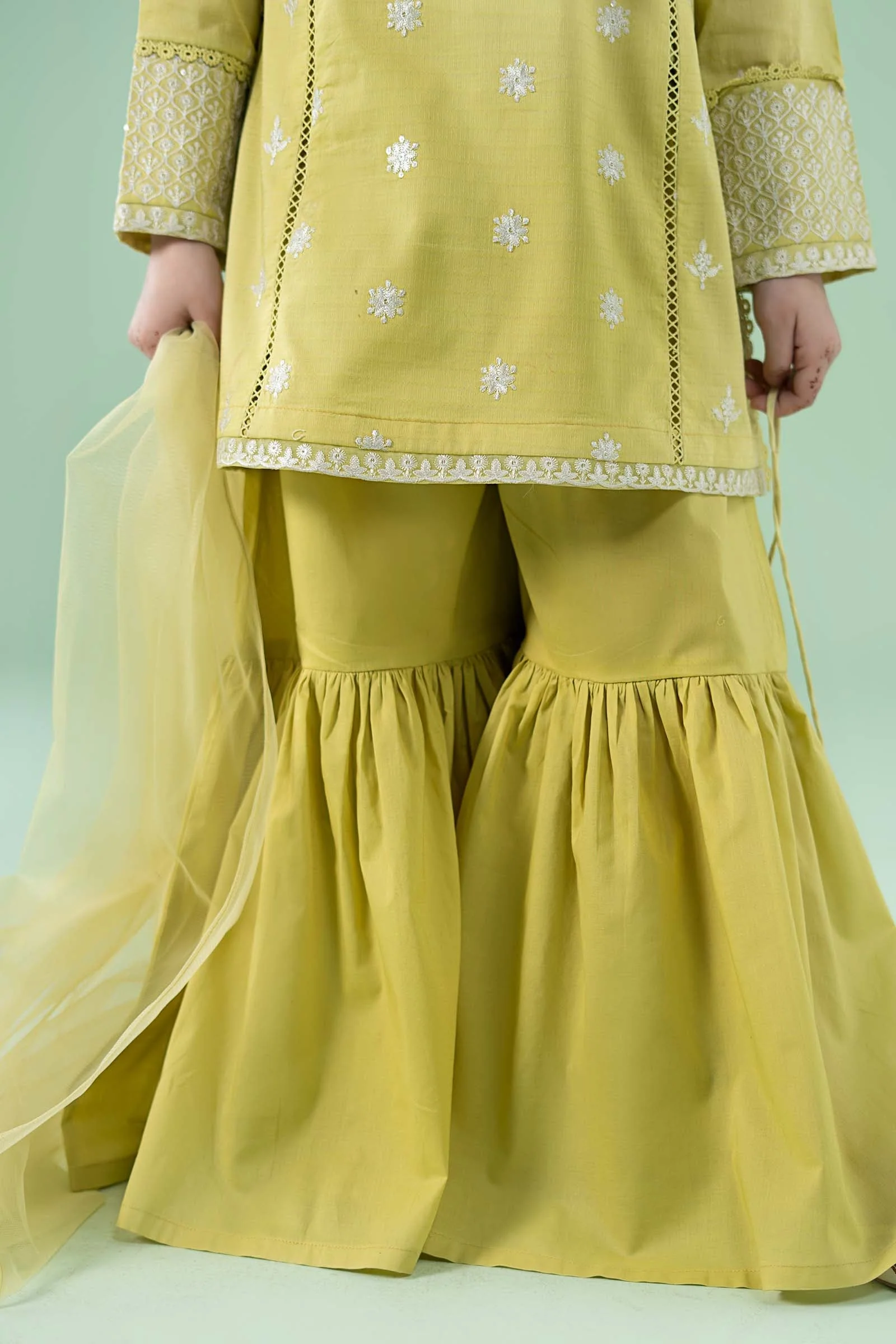 3 Piece Embroidered Dobby Suit - Image 5